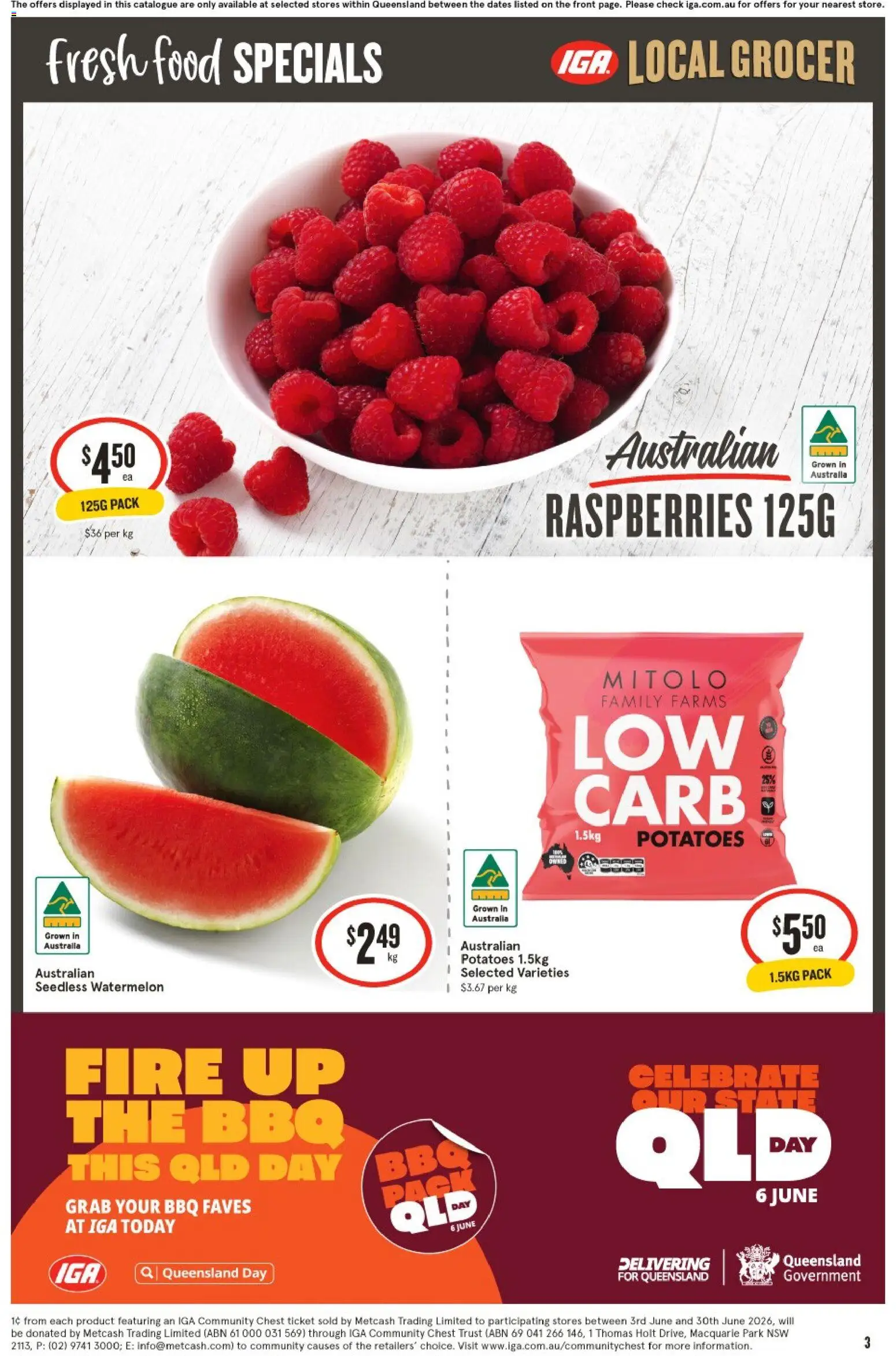 IGA catalogue - valid from 03.06.2026 | Page: 4 | Products: Potatoes, Watermelon