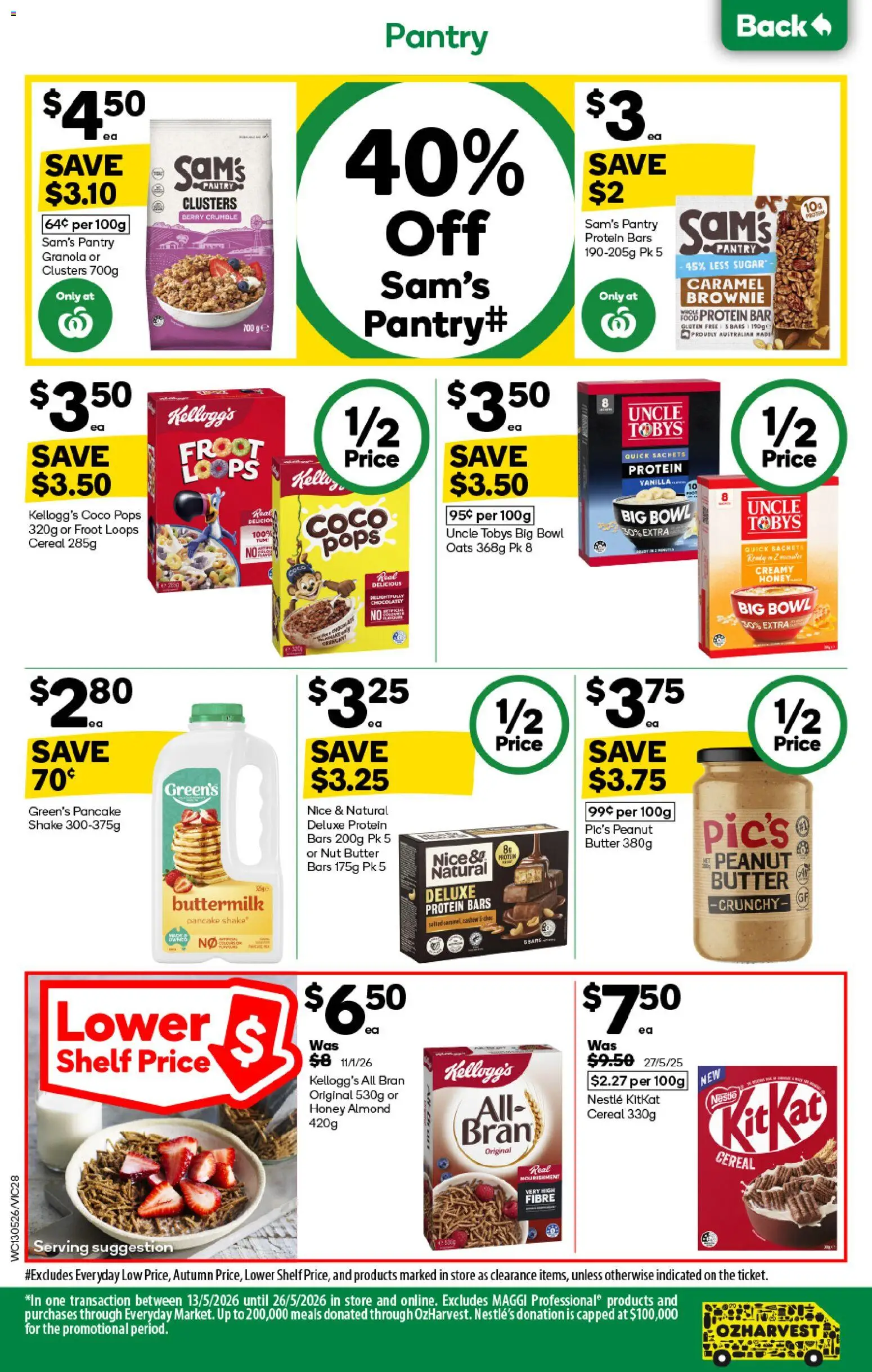 Woolworths catalogue - valid from 13.05.2026 | Page: 28 | Products: Shelf, Granola, Cereal, Sugar