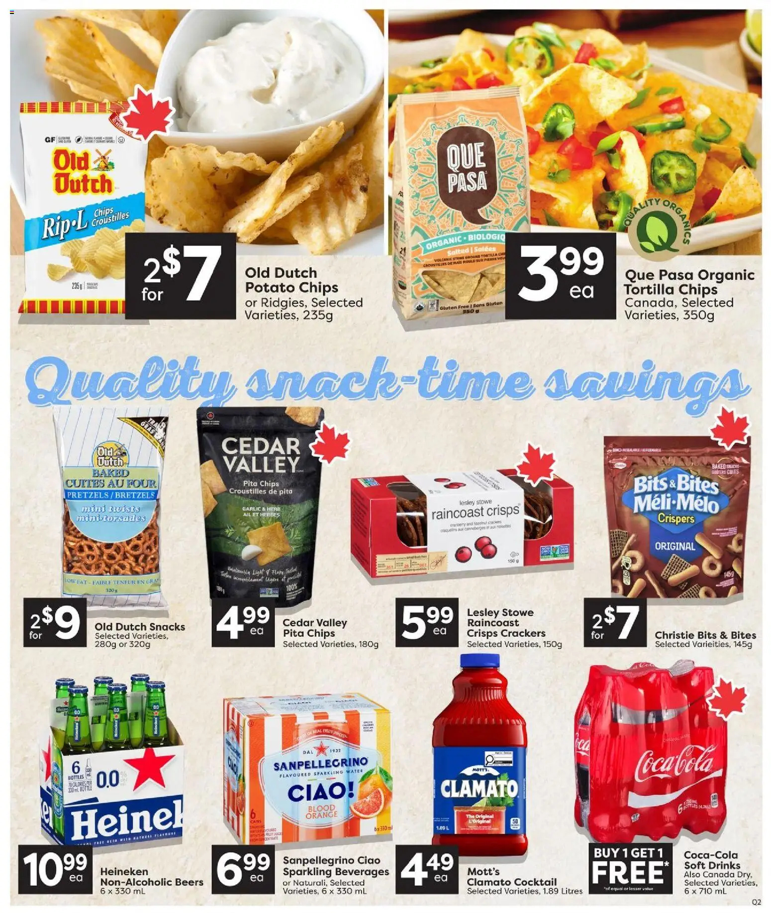 Quality Foods flyer valid from Aug 20, 2026 | Page: 10 | Products: Drinks, Garlic, Cocktail, Snacks