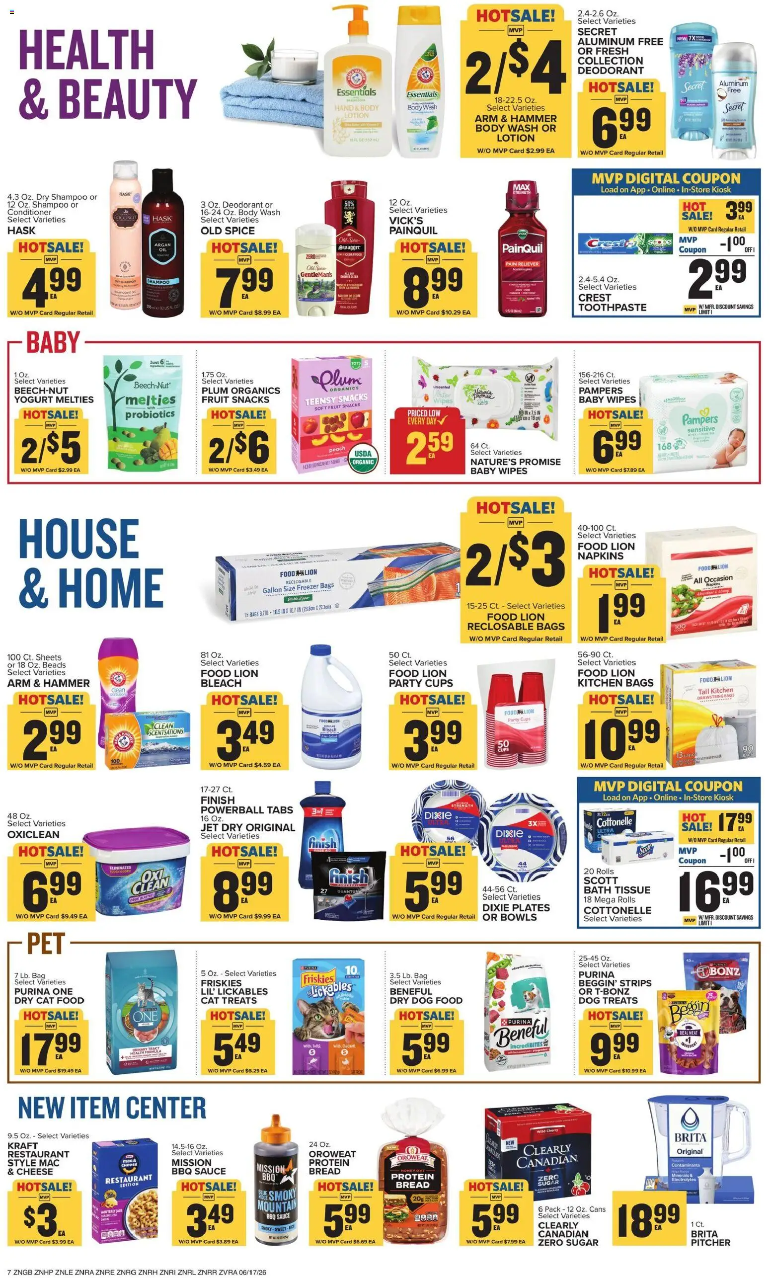 Food Lion Weekly Ad - valid from 17.06.2026 | Page: 12 | Products: Plum, Shampoo, Sauce, Peach