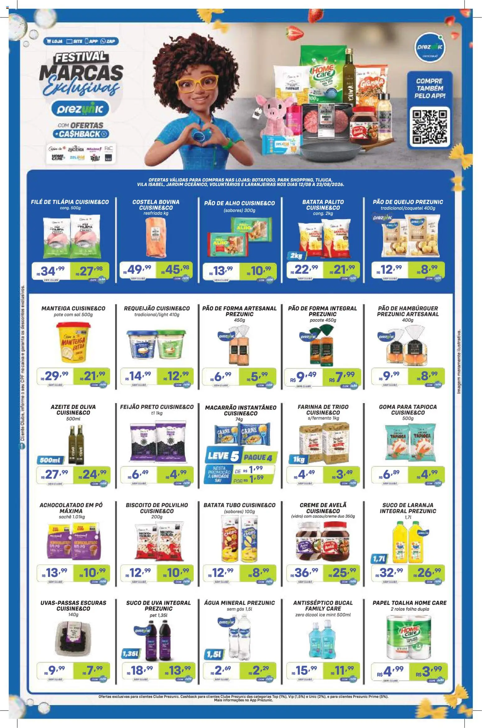 Prezunic Folheto - válido de 12/08/2026 | Página: 8 | Produtos: Feijão, Queijo, Granola, Requeijão
