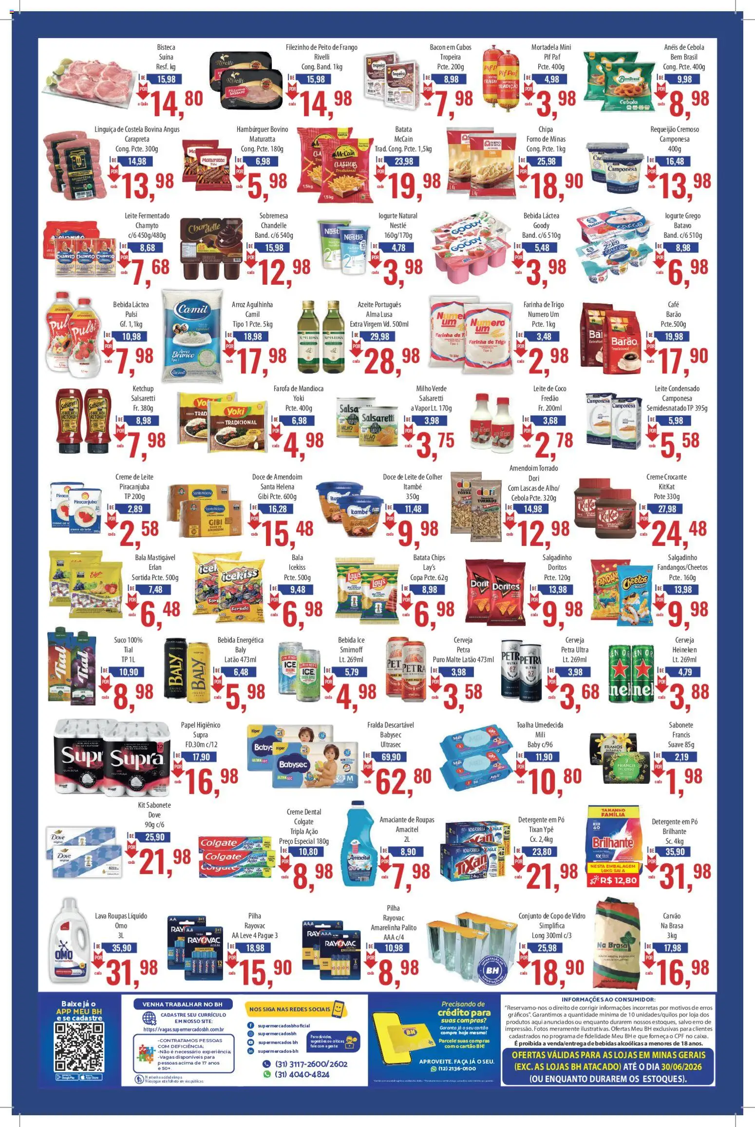 Supermercados BH Folheto - válido de 17.06.2026 | Página: 2 | Produtos: Forno, Detergente, Faca, Peito de frango