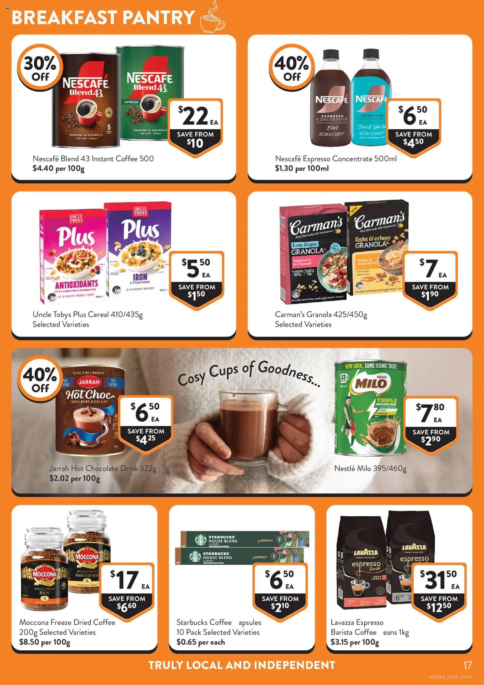 Foodworks catalogue - valid from 30/09/2026 | Page: 17 | Products: Cups, Coffee, Chocolate, Coconut