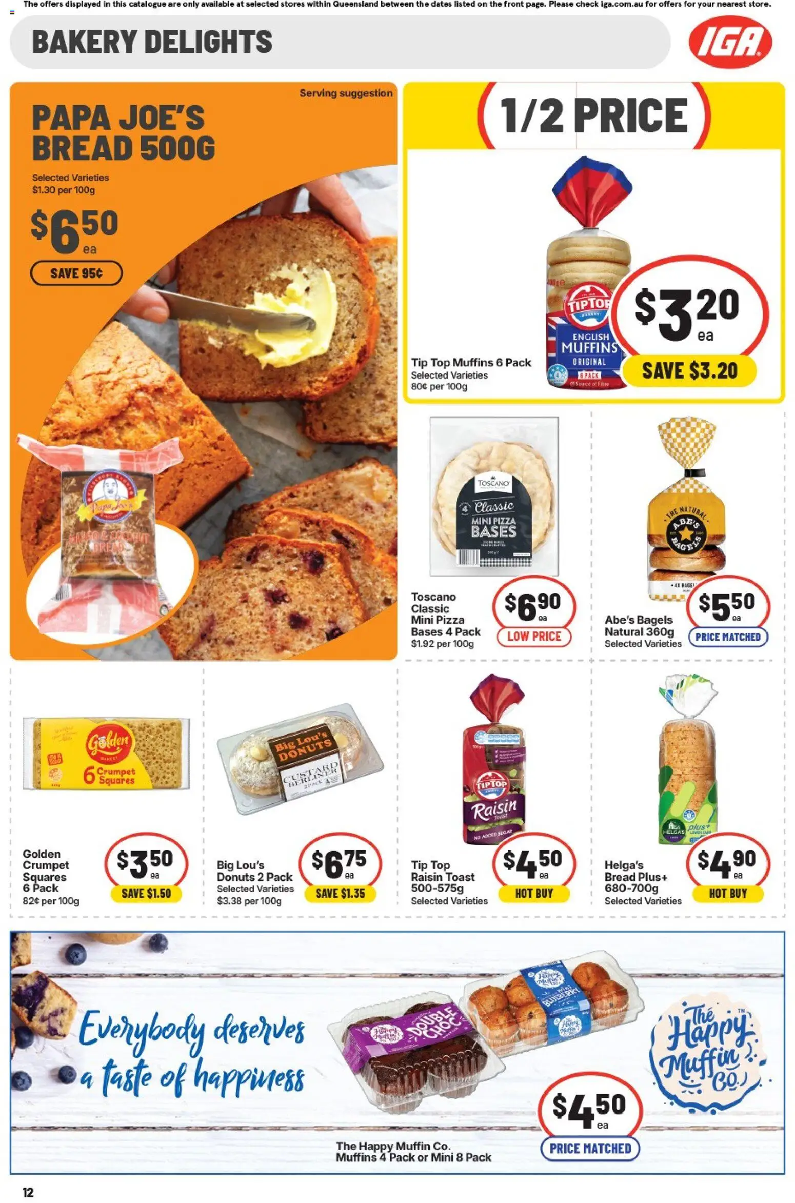 IGA catalogue - valid from 16/09/2026 | Page: 22 | Products: Bagels, Donuts, Pizza, Toast bread