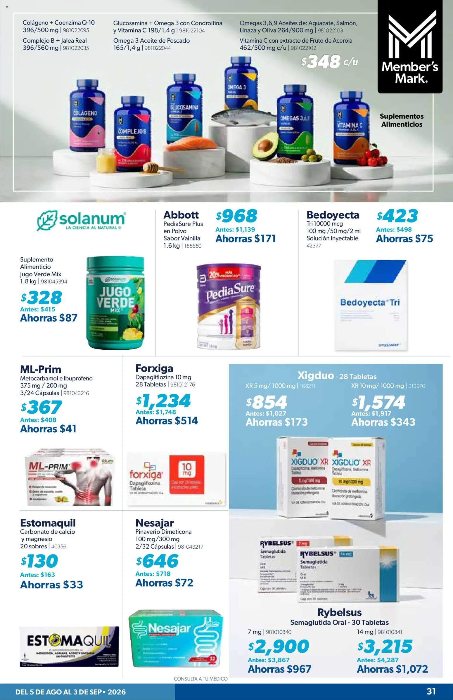 Nuevas ofertas de Sam's Club válidas en toda la República Mexicana desde el 05/08/2026. ¡Encuentra las mejores ofertas en Sam's Club catálogo! | Página: 31