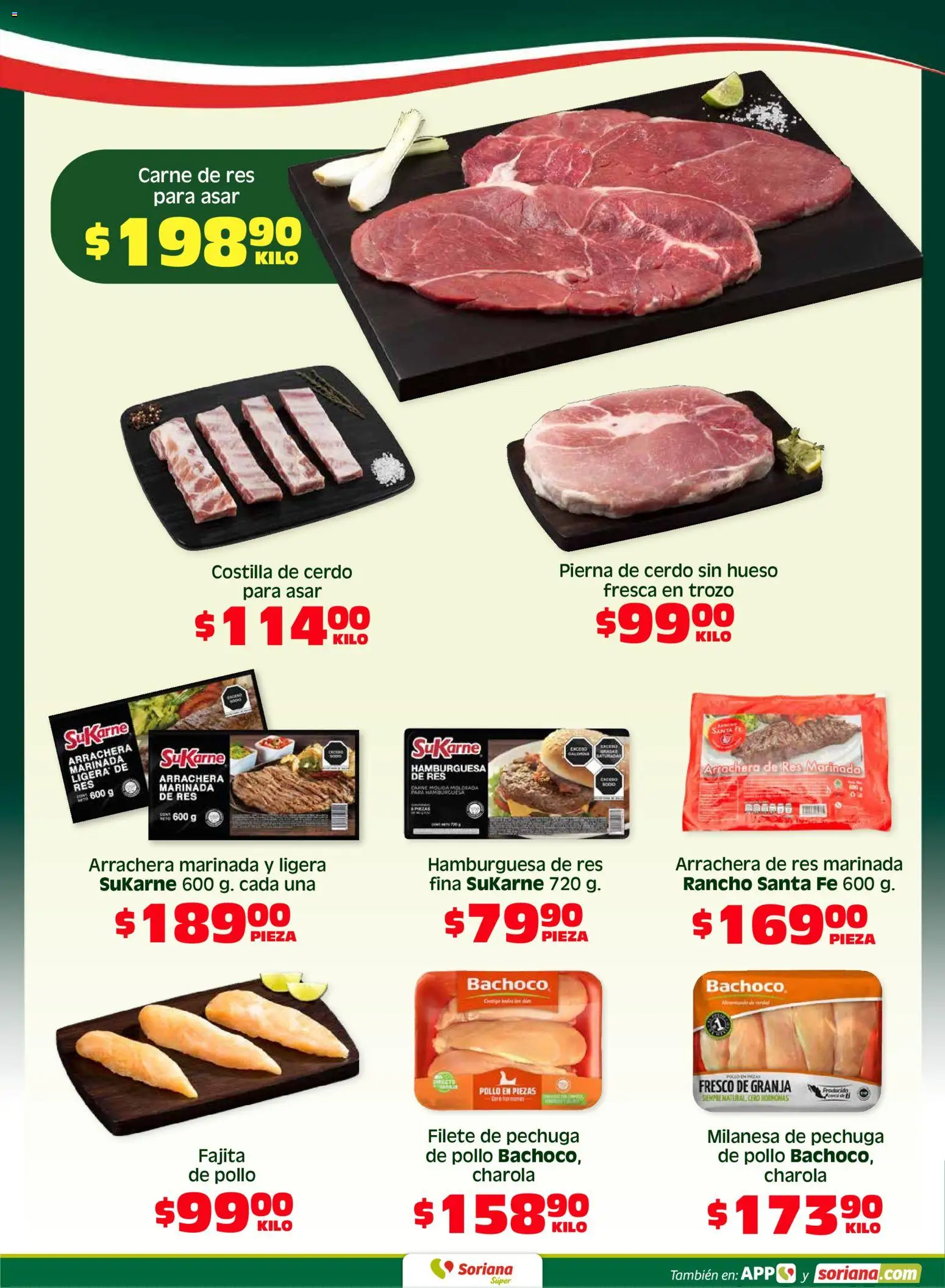 Nuevas ofertas de Soriana válidas en toda la República Mexicana desde el 08.05.2026. ¡Encuentra las mejores ofertas en Soriana Fin de Semana Súper: BCS, Son y Sin! | Página: 4 | Productos: Pollo, Papa, Cerdo, Res
