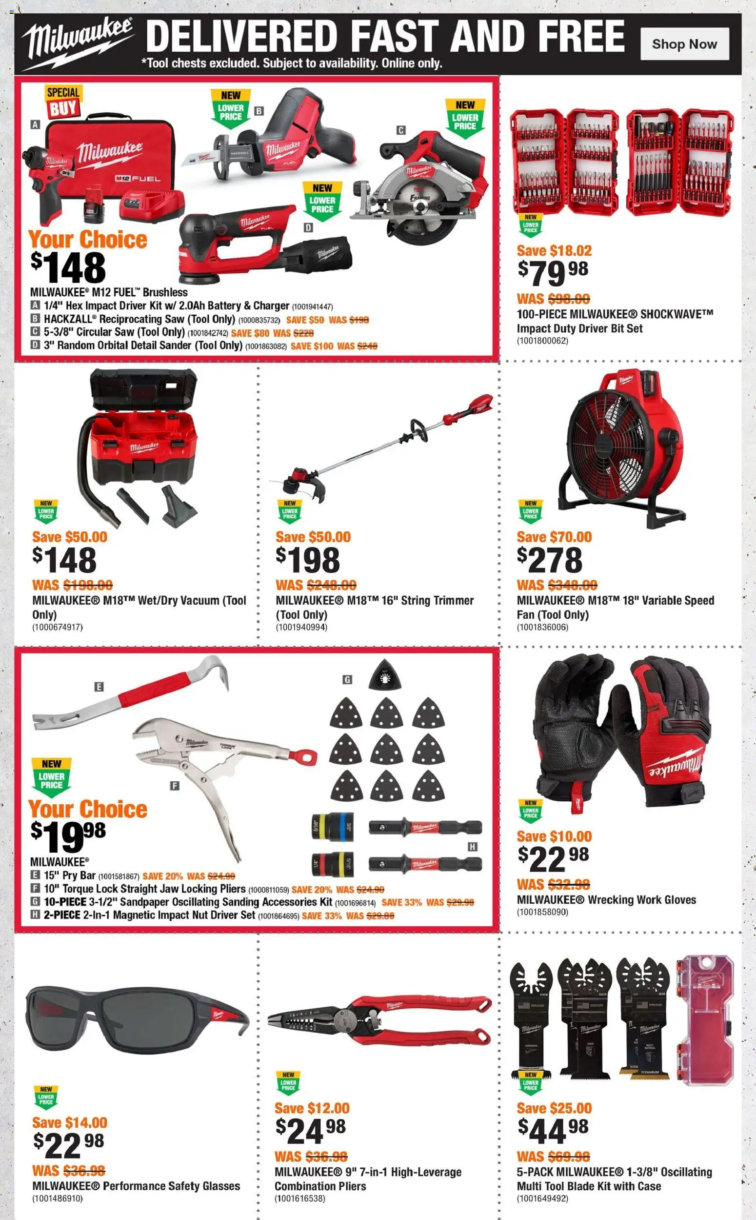 Home Depot flyer valid from Jul 23, 2026 | Page: 3 | Products: Gloves, Glasses, Case, Battery