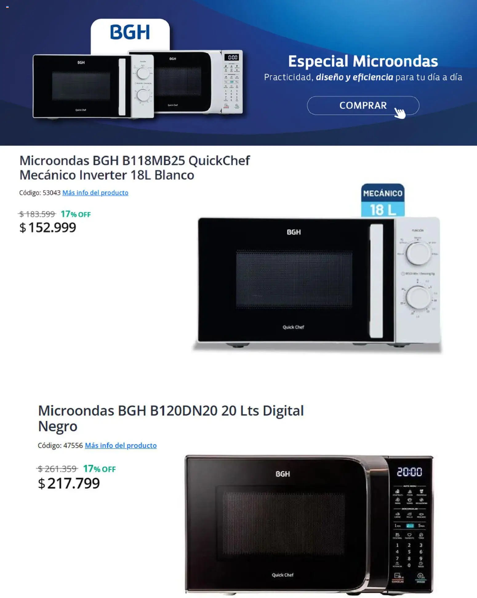 Grupo Marquez catálogo │ válido desde el 01/10/2026 | Página: 5 | Productos: Microondas