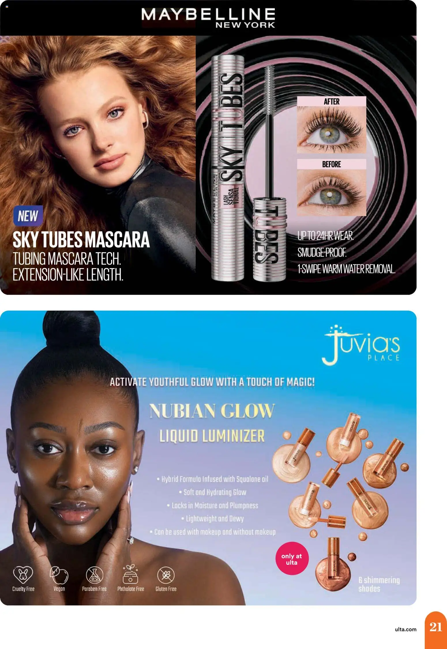 Ulta Beauty Weekly Ad - valid from 17.05.2026 | Page: 21 | Products: Mascara, Oil, Water