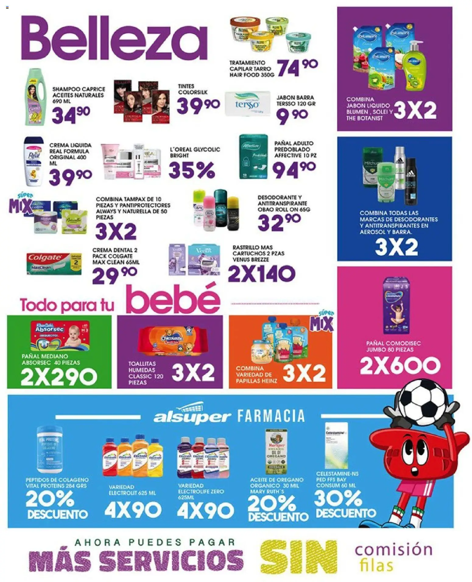 Nuevas ofertas de Alsuper válidas en toda la República Mexicana desde el 29.05.2026. ¡Encuentra las mejores ofertas en Alsuper folleto Chihuahua-Estado! | Página: 4 | Productos: Desodorante, Toallitas húmedas, Aceite, Jabón