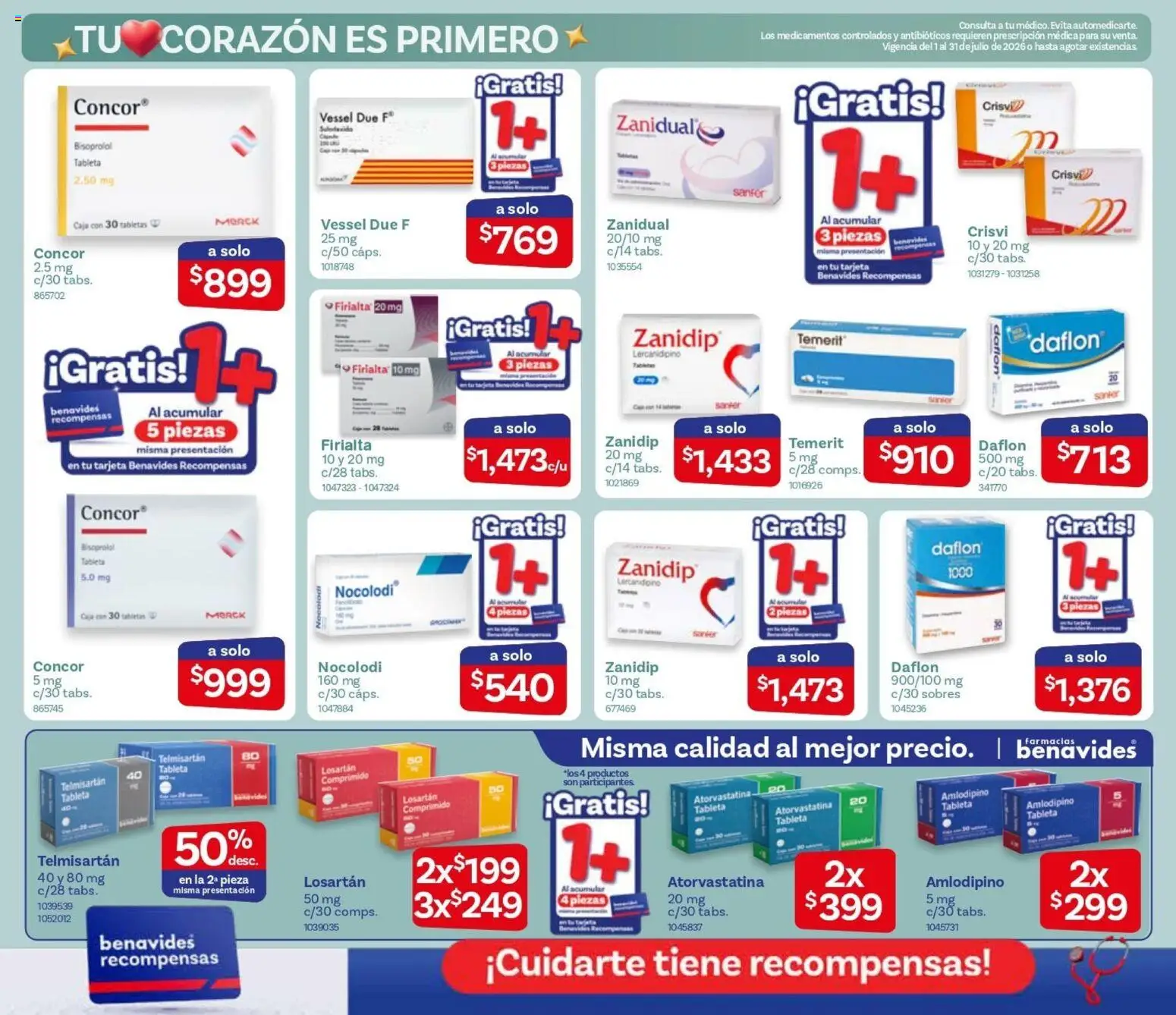 Nuevas ofertas de Farmacia Benavides válidas en toda la República Mexicana desde el 01/07/2026. ¡Encuentra las mejores ofertas en Farmacia Benavides catálogo! | Página: 8