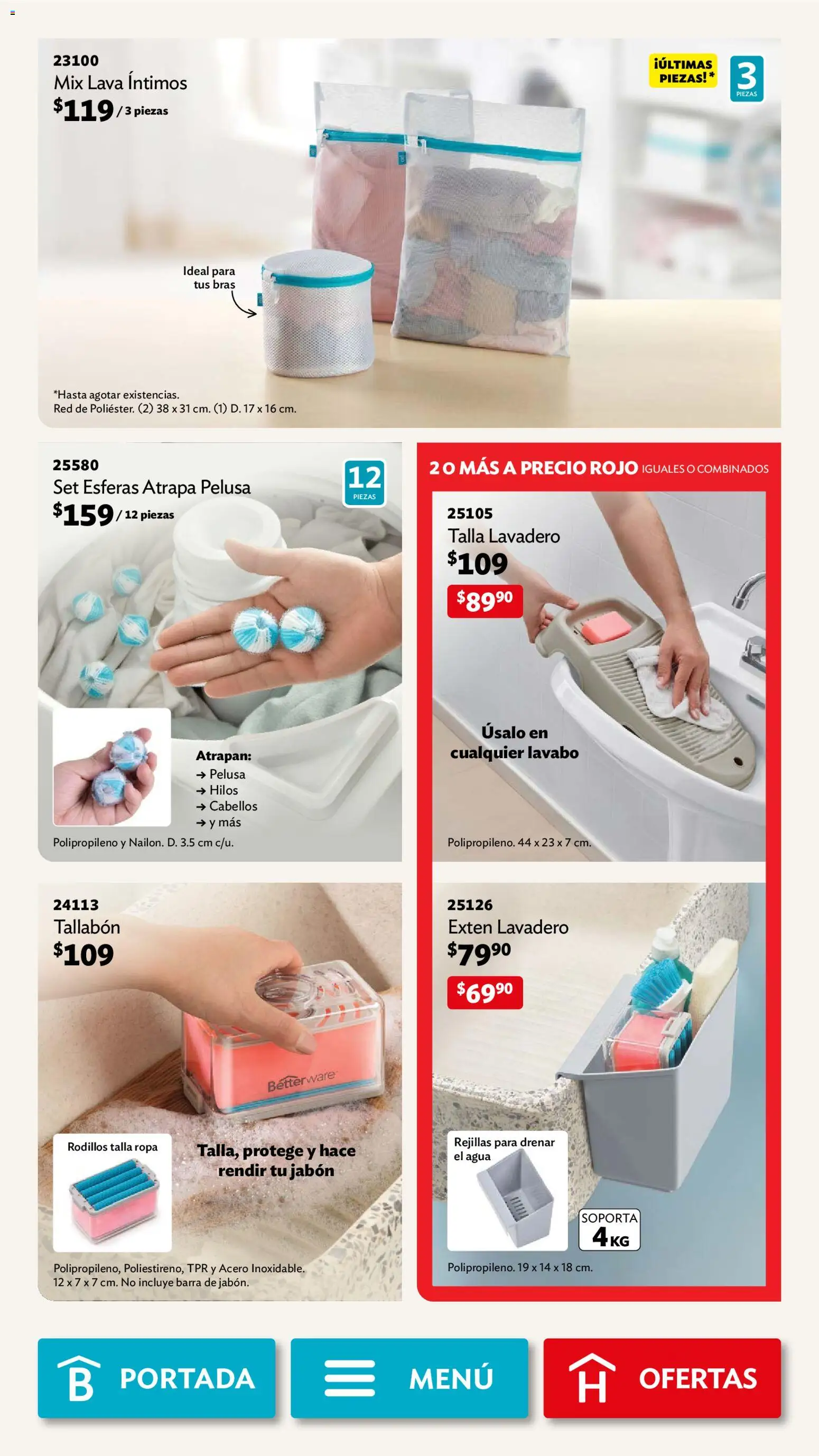 Nuevas ofertas de Betterware válidas en toda la República Mexicana desde el 02/02/2026. ¡Encuentra las mejores ofertas en Betterware campaña 2 2026! | Página: 104 | Productos: Agua, Barra, Lavabo, Jabón