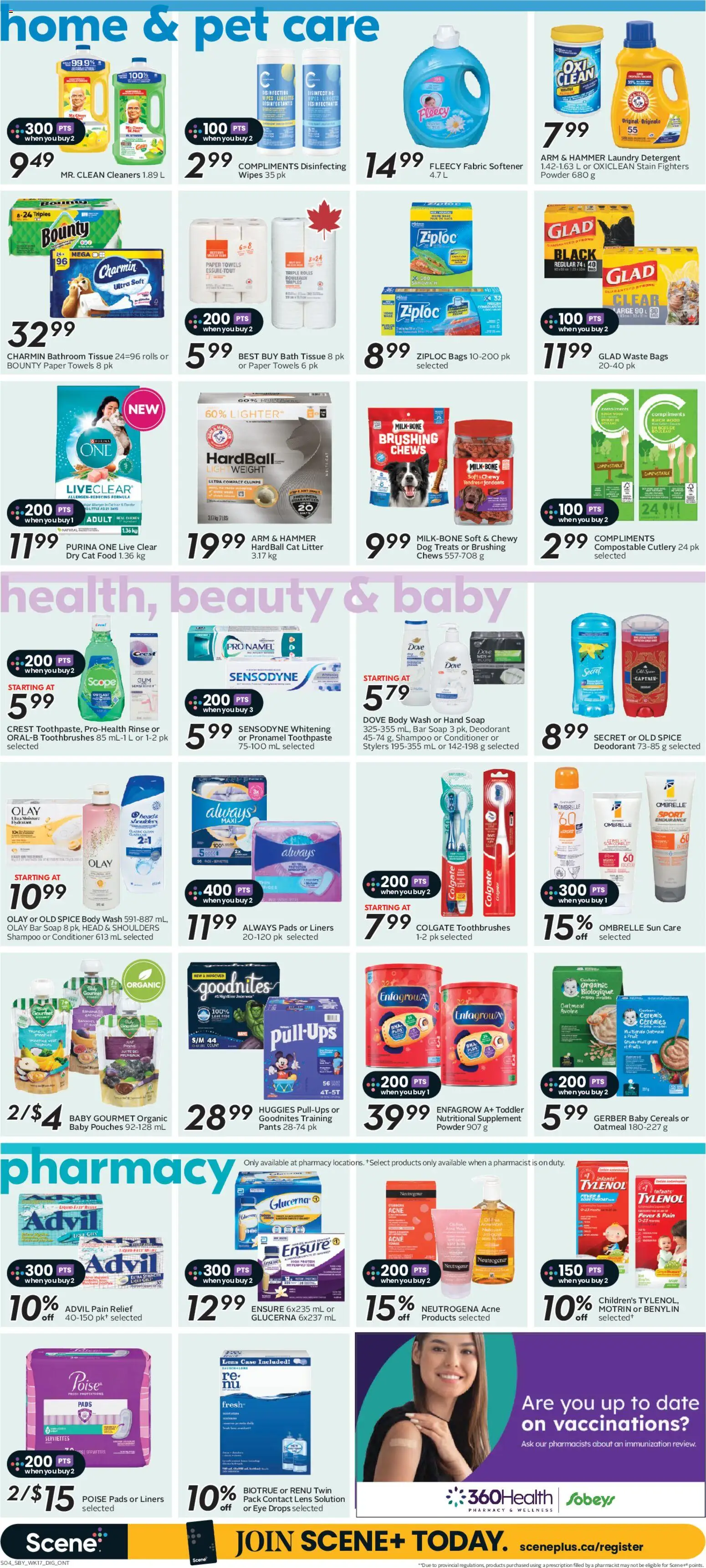 Sobeys flyer valid from Aug 20, 2026 | Page: 12 | Products: Cereals, Powder, Detergent, Protein