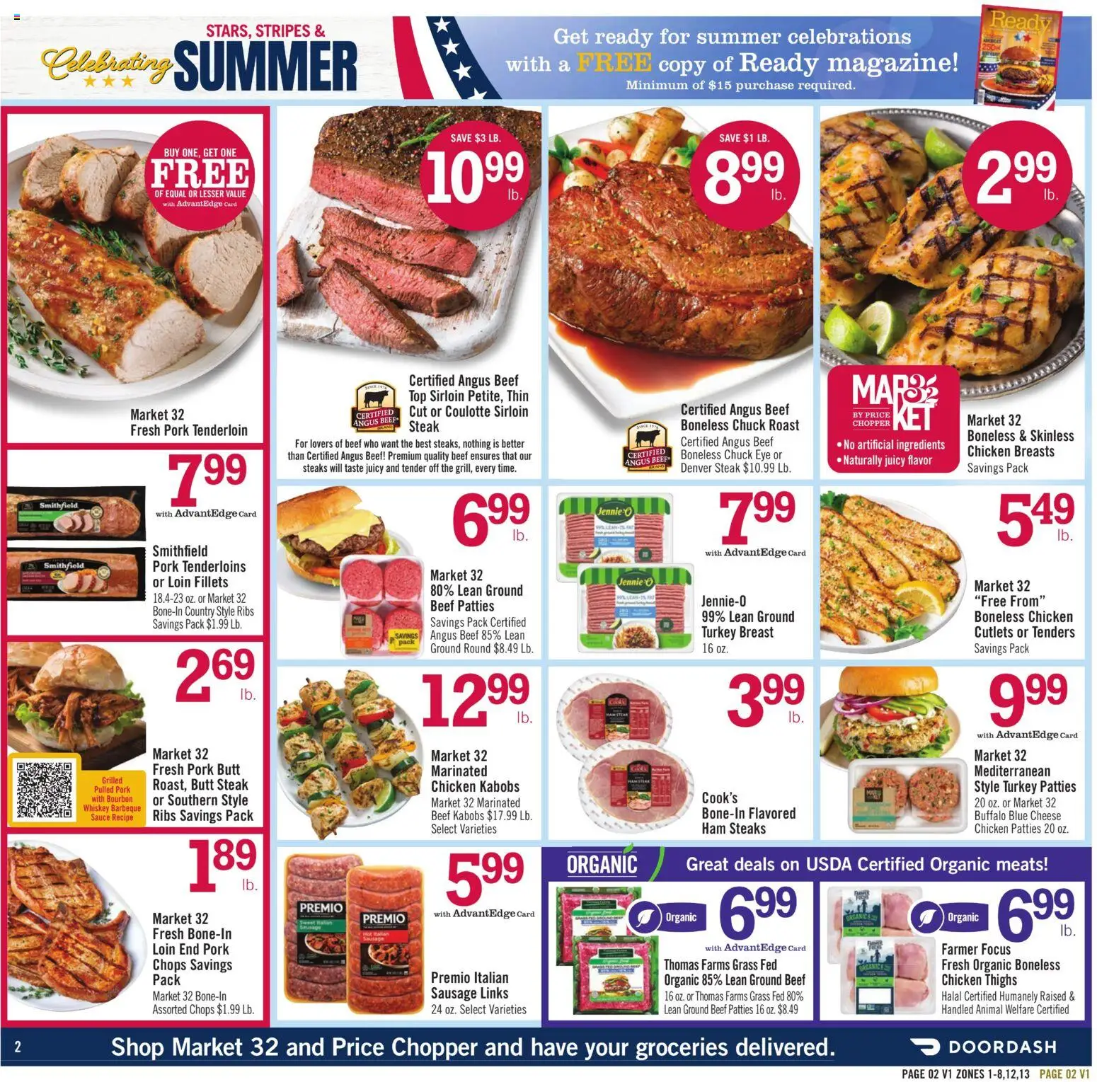 Price Chopper Weekly Ad - valid from 24.05.2026 | Page: 2 | Products: Cheese, Ham, Beef, Bourbon