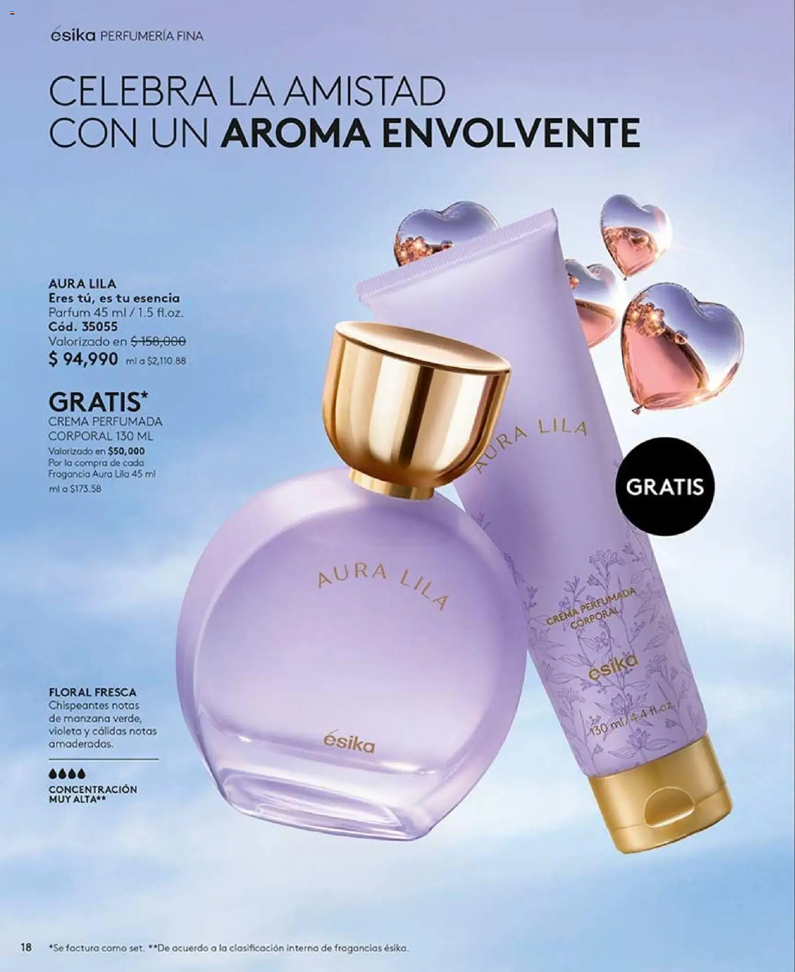 Ésika revista - valida desde el 28/08/2026 | Página: 18 | Productos: Crema, Manzana, Fragancia