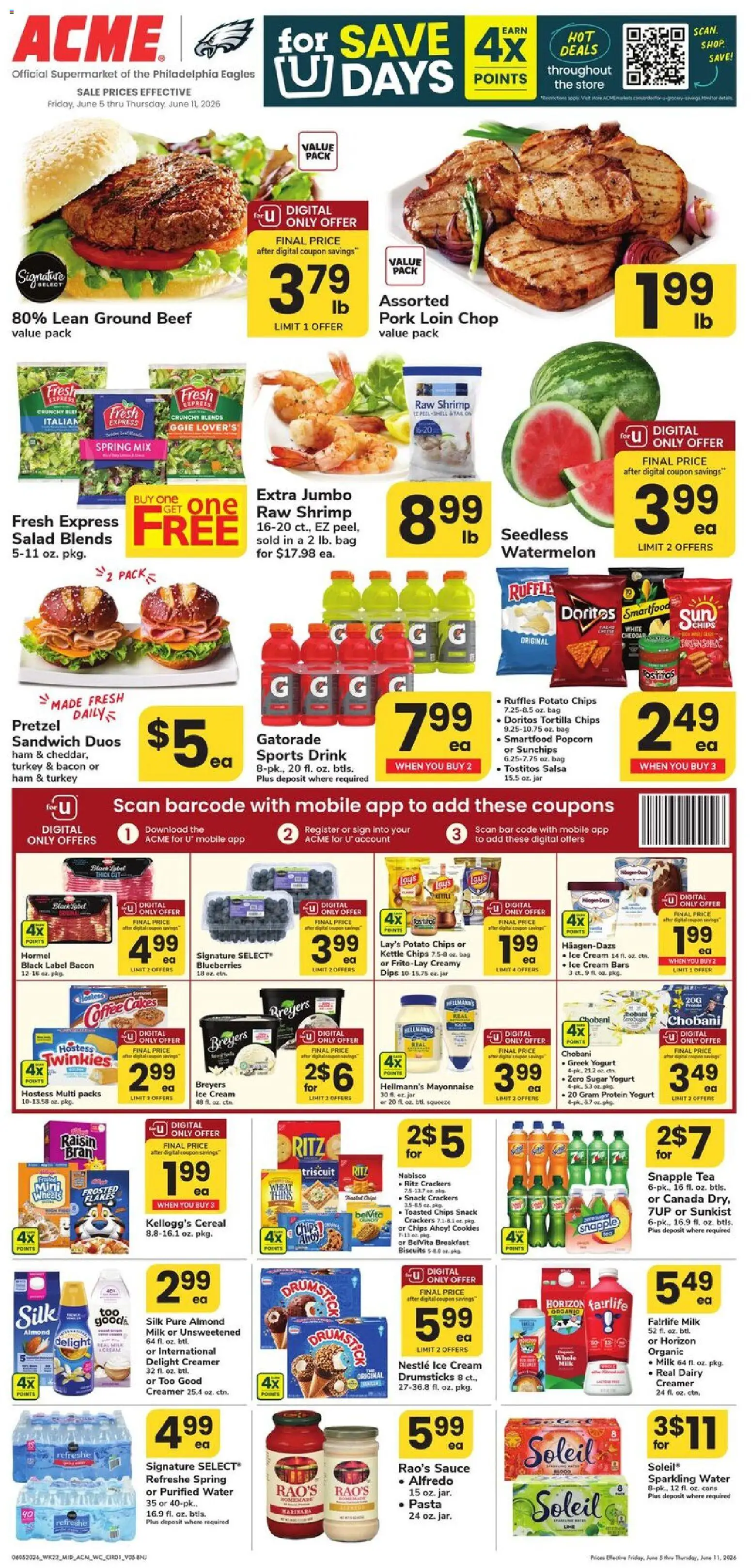 Acme Weekly Ad - NJ - valid from 05.06.2026 | Page: 1 | Products: Ham, Cream, Sugar, Kettle