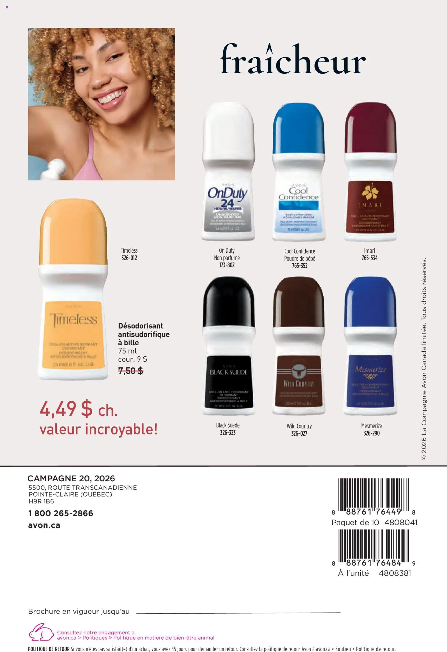 Avon flyer valid from Sep 23, 2026 | Page: 164 | Products: Deodorant, Antiperspirant