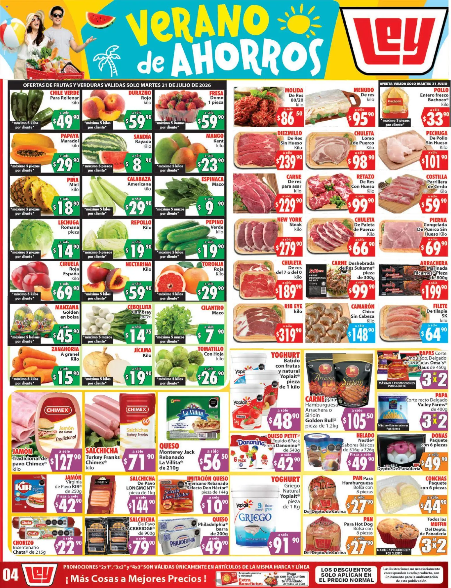 Nuevas ofertas de Casa Ley válidas en toda la República Mexicana desde el 21/07/2026. ¡Encuentra las mejores ofertas en Casa Ley folleto Autoservicio! | Página: 1 | Productos: Manzana, Lechuga, Mango, Pan