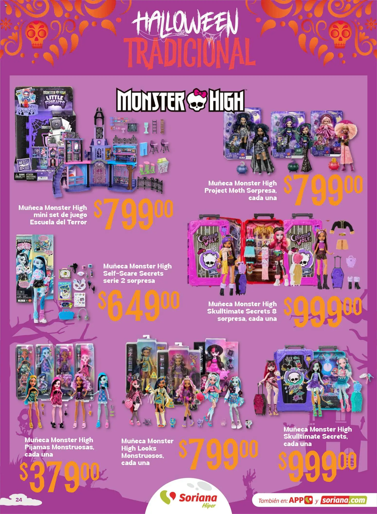 Nuevas ofertas de Soriana válidas en toda la República Mexicana desde el 01/10/2026. ¡Encuentra las mejores ofertas en Soriana Híper - Halloween y Día de muertos! | Página: 24