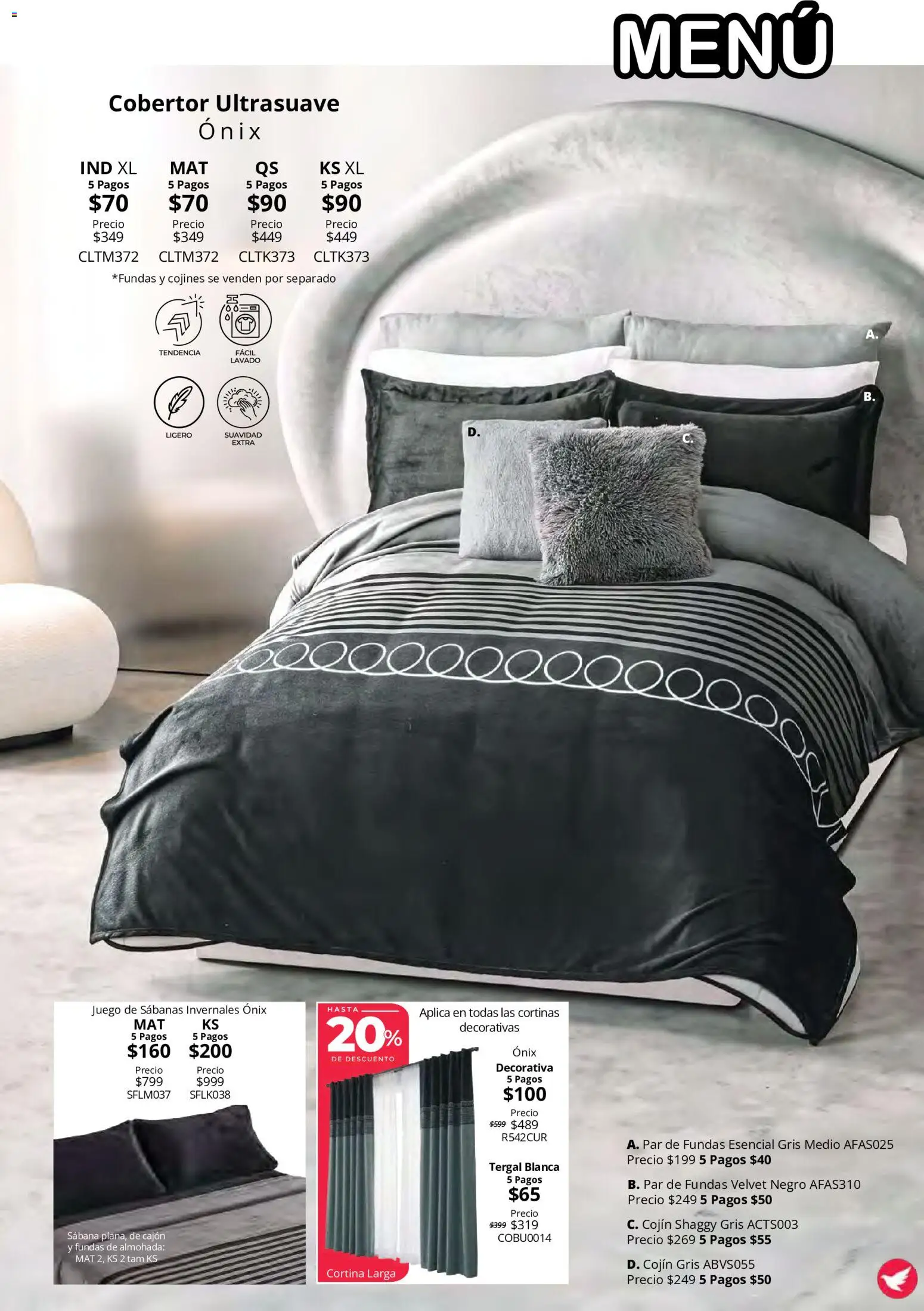 Nuevas ofertas de Colchas Concord válidas en toda la República Mexicana desde el 15/10/2026. ¡Encuentra las mejores ofertas en Colchas Concord catálogo Colección Cobertor Calor de Hogar! | Página: 105