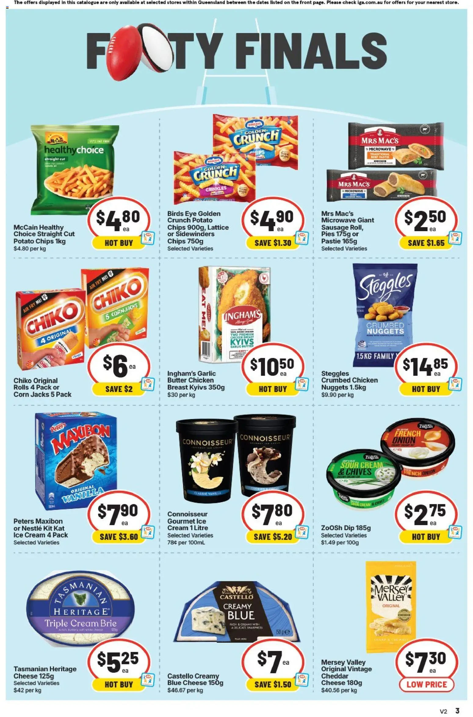 IGA catalogue - valid from 16/09/2026 | Page: 4 | Products: Cheese, Chips, Ice cream, Cheddar