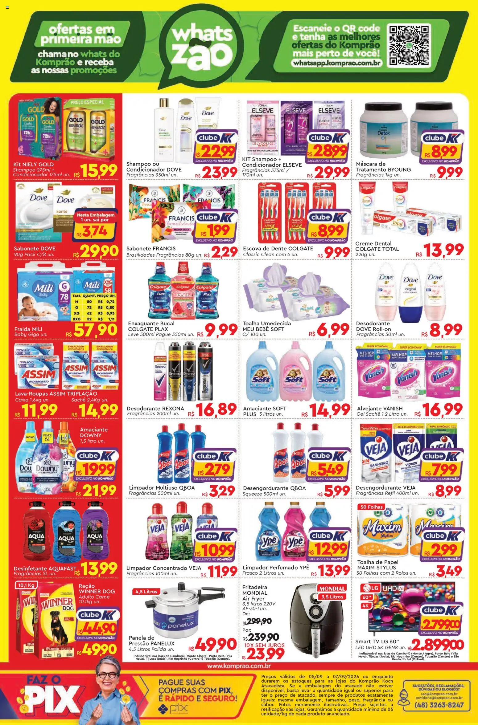 Komprao Atacadista Folheto - válido de 05/09/2026 | Página: 4 | Produtos: Condicionador, Limpador multiuso, Enxaguante bucal, Amaciante