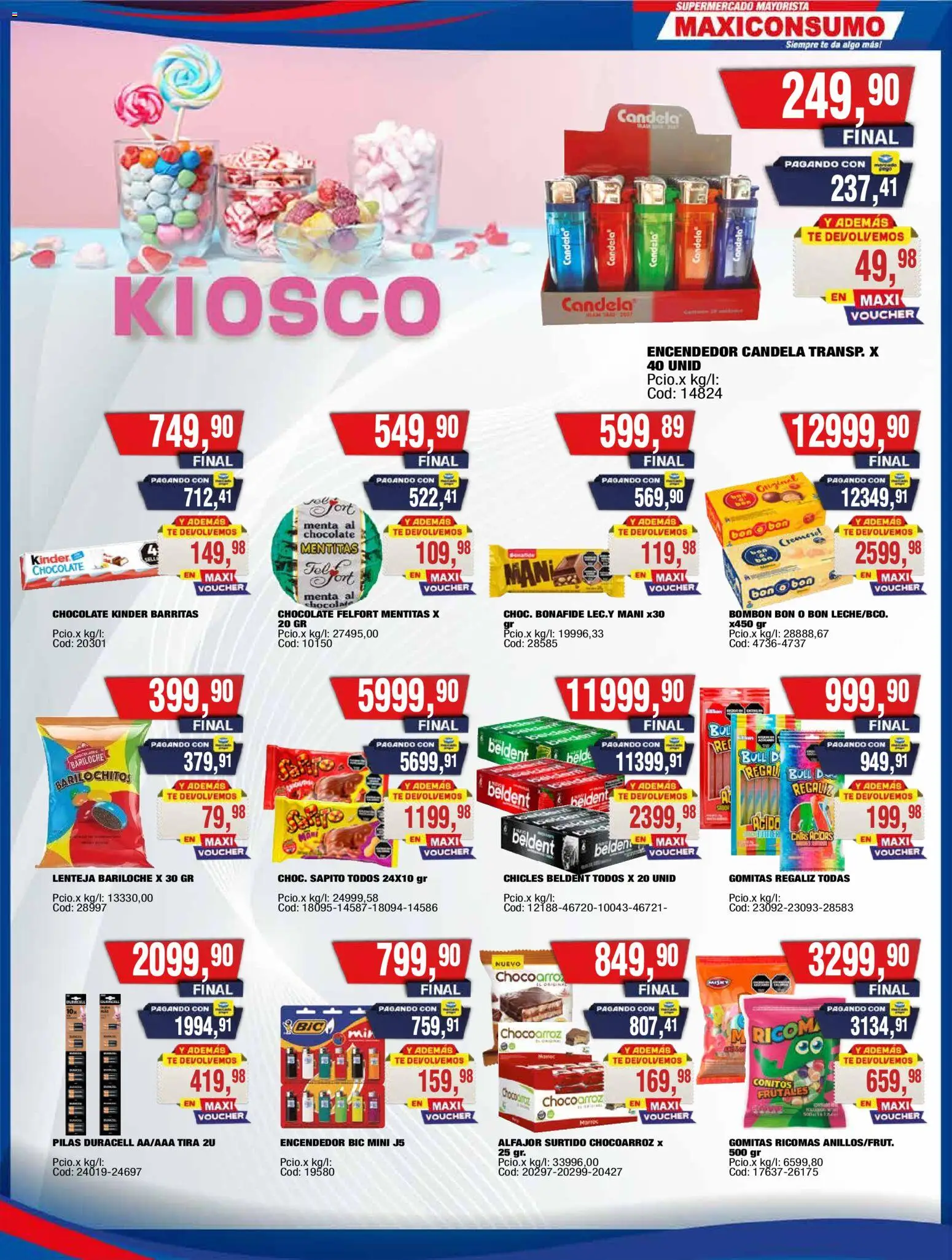 Maxiconsumo - Ofertas Zona 2 │ válido desde el 07/09/2026 | Página: 13 | Productos: Encendedor, Pilas, Gomitas, Mani