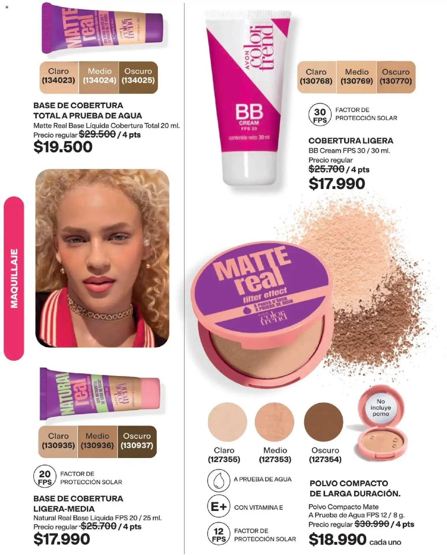 Avon revista - valida desde el 15/07/2026 | Página: 47 | Productos: Agua, Té, Polvo compacto, Maquillaje