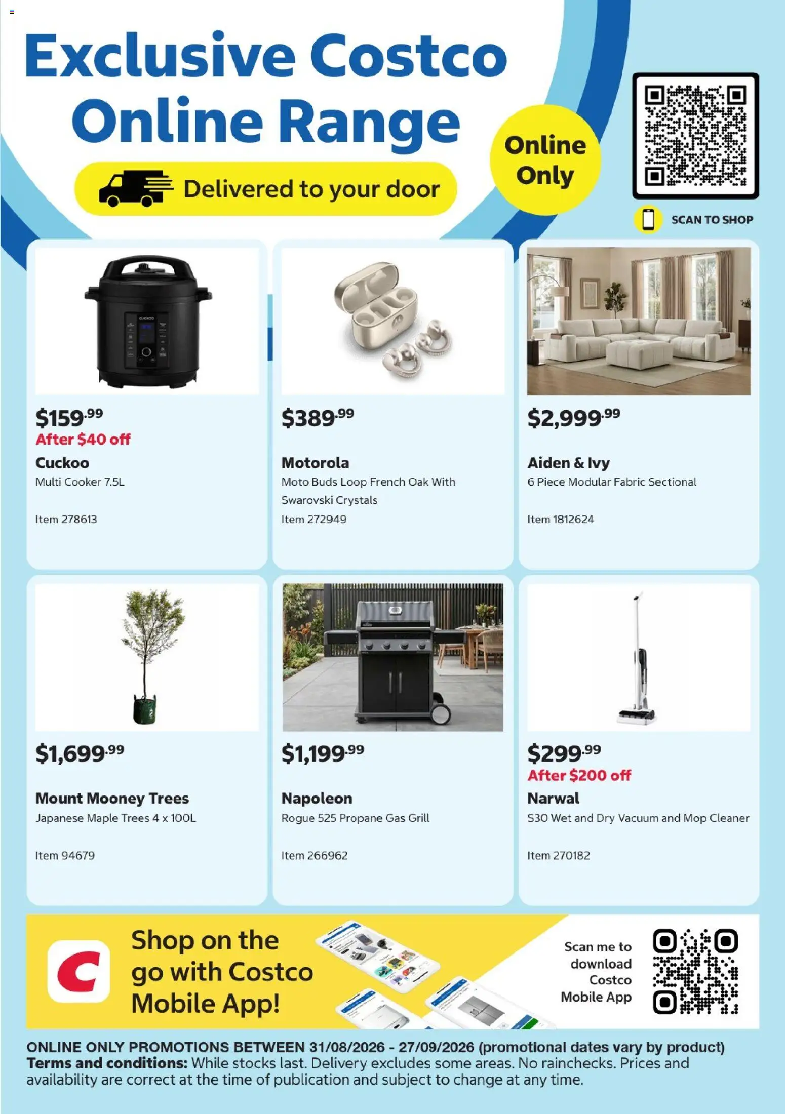 Costco catalogue - valid from 31/08/2026 | Page: 7 | Products: Door, Mop, Cleaner, Grill