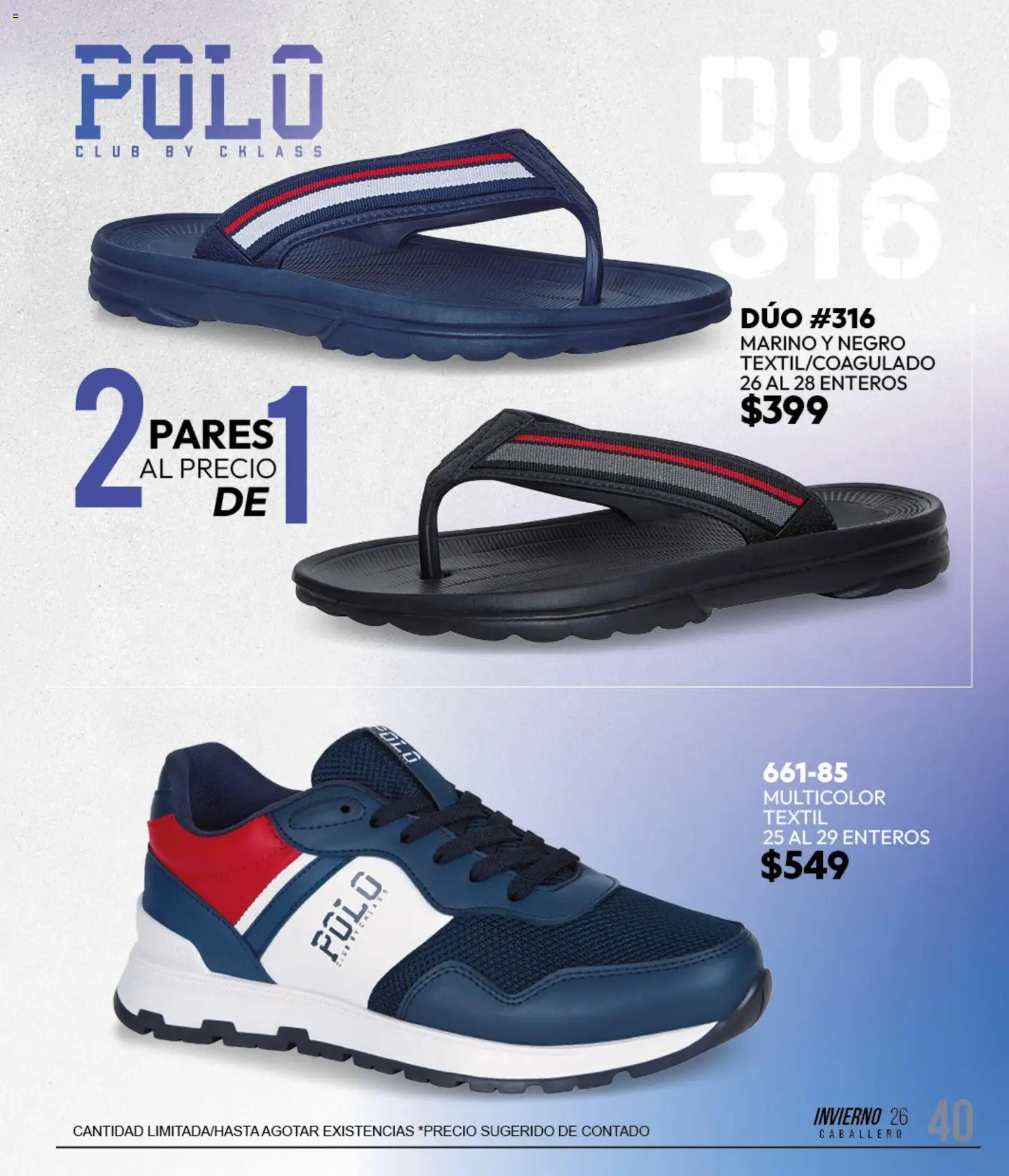 Nuevas ofertas de Cklass válidas en toda la República Mexicana desde el 11/09/2026. ¡Encuentra las mejores ofertas en Cklass catálogo Sportbrands Caballero Invierno! | Página: 51