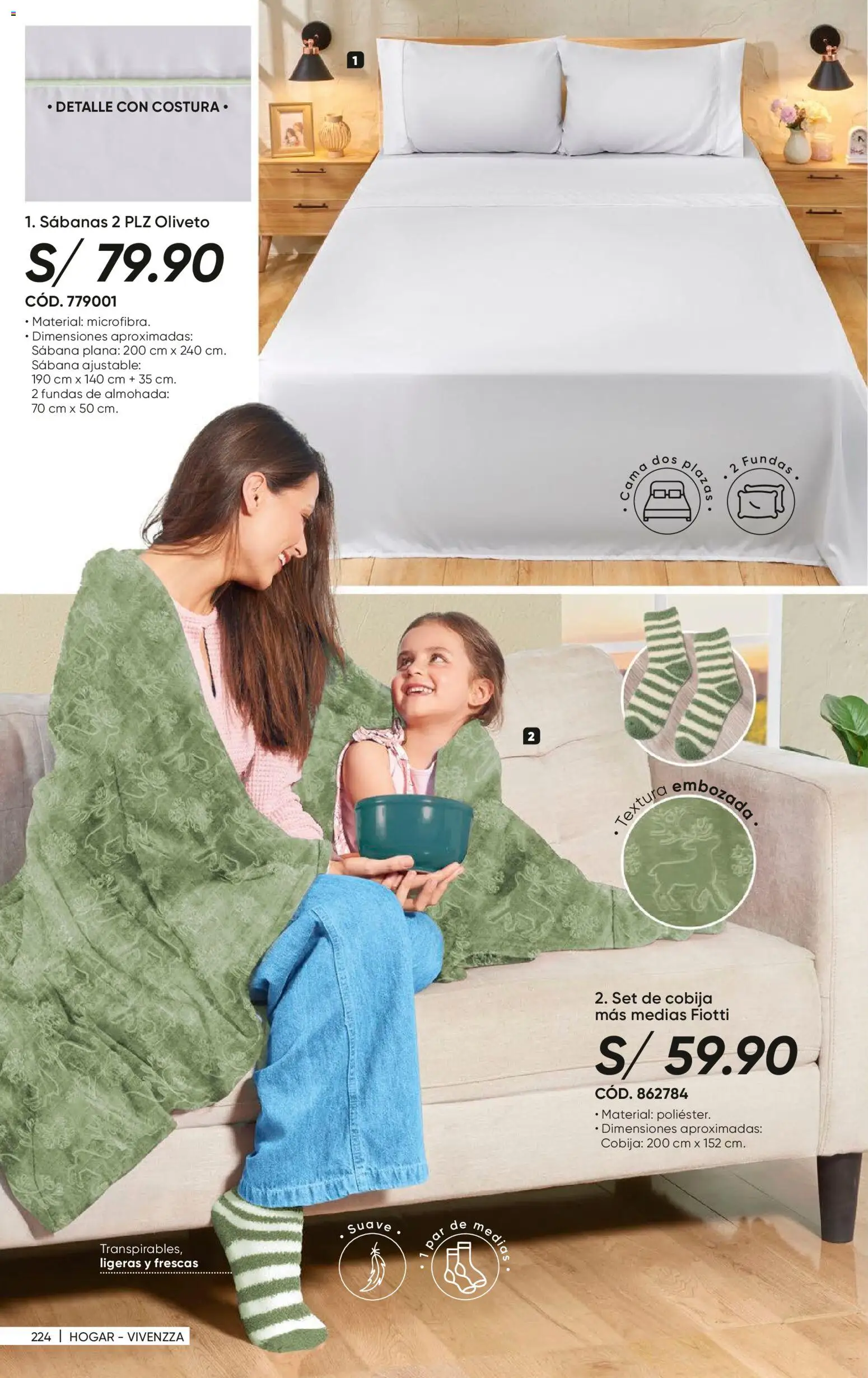 Catálogo Azzorti válido desde 27/07/2026 | Página: 226 | Productos: Cama, Almohada, Cobija, Medias
