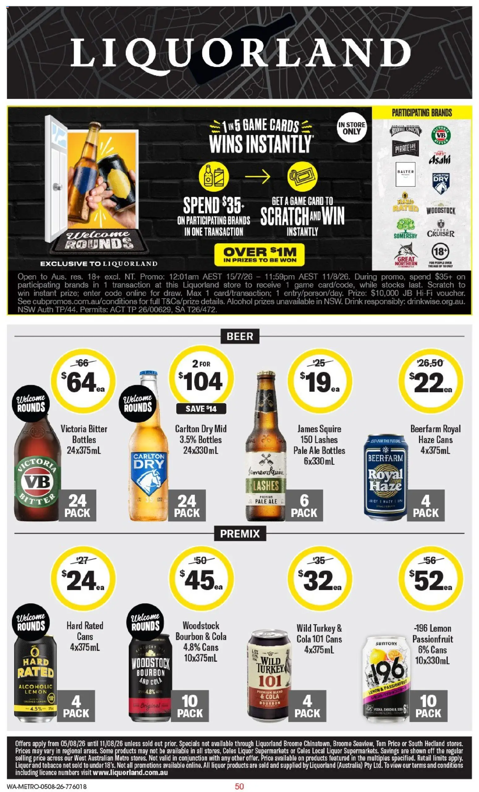 Coles catalogue - valid from 05/08/2026 | Page: 50 | Products: Beer, Passionfruit, Turkey, IPL
