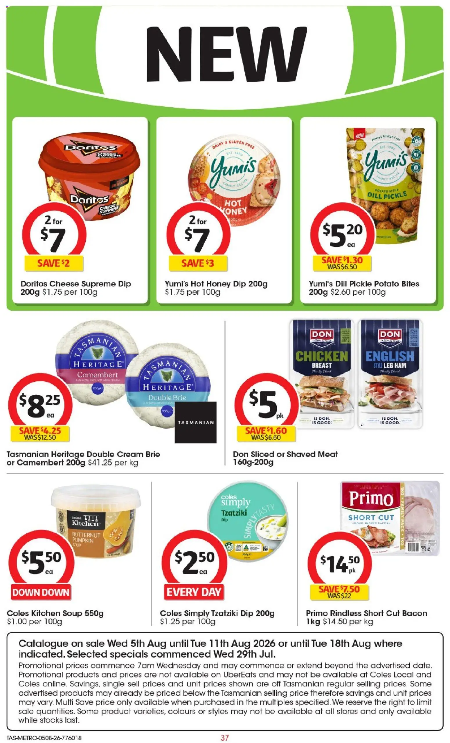 Coles catalogue - valid from 05/08/2026 | Page: 37 | Products: Cream, Soup, Pumpkin, Dill