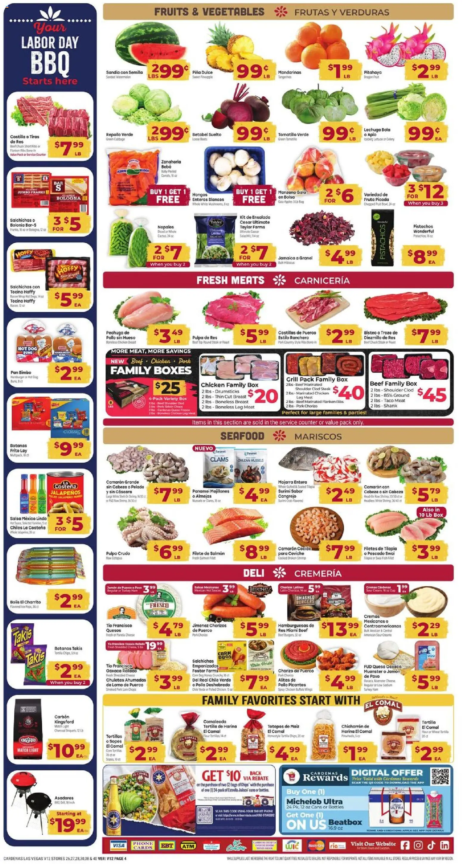 Cardenas Weekly Ad - valid from 09/02/2026 | Page: 4 | Products: Chicken, Fruit, Tortillas, Drumsticks