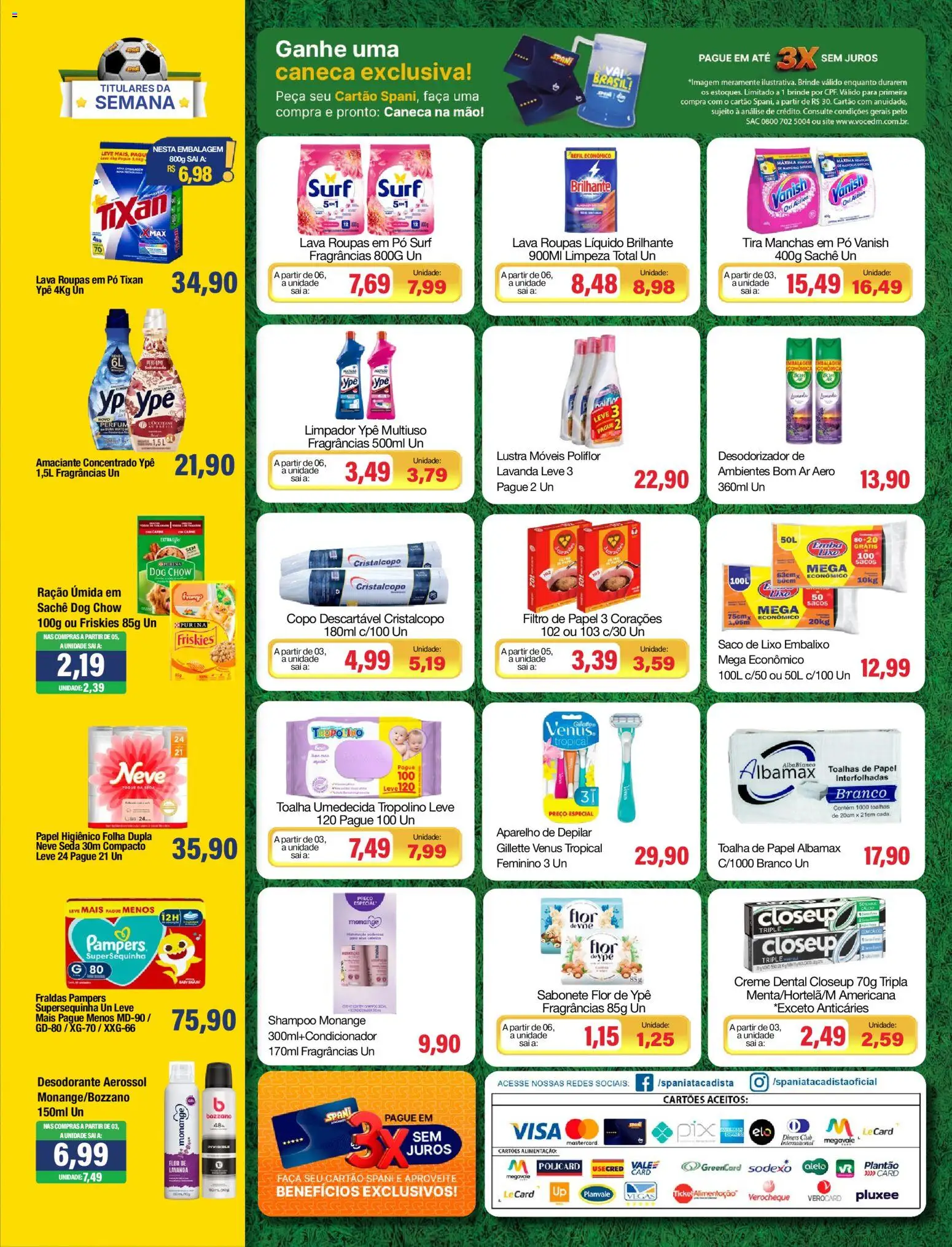 Spani Atacadista Folheto - válido de 23/06/2026 | Página: 4 | Produtos: Lustra móveis, Perfume, Fraldas, Creme dental