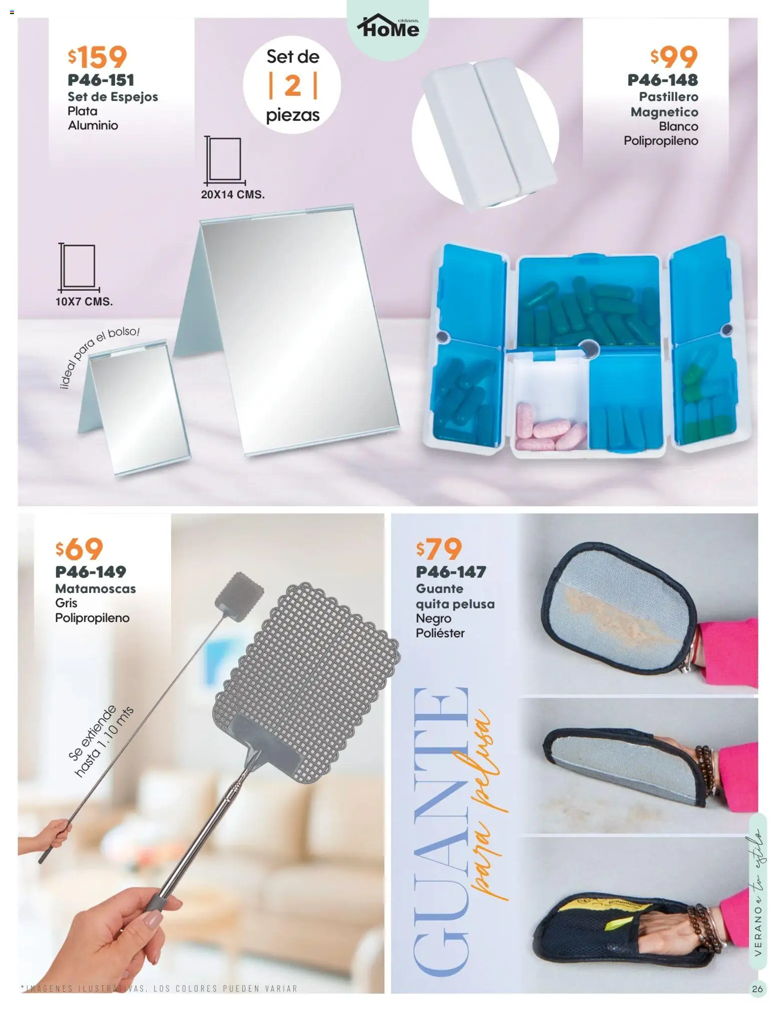 Nuevas ofertas de Cklass válidas en toda la República Mexicana desde el 02/07/2026. ¡Encuentra las mejores ofertas en Cklass catálogo Verano WE & Home! | Página: 27 | Productos: Bolso, Guante, Pastillero