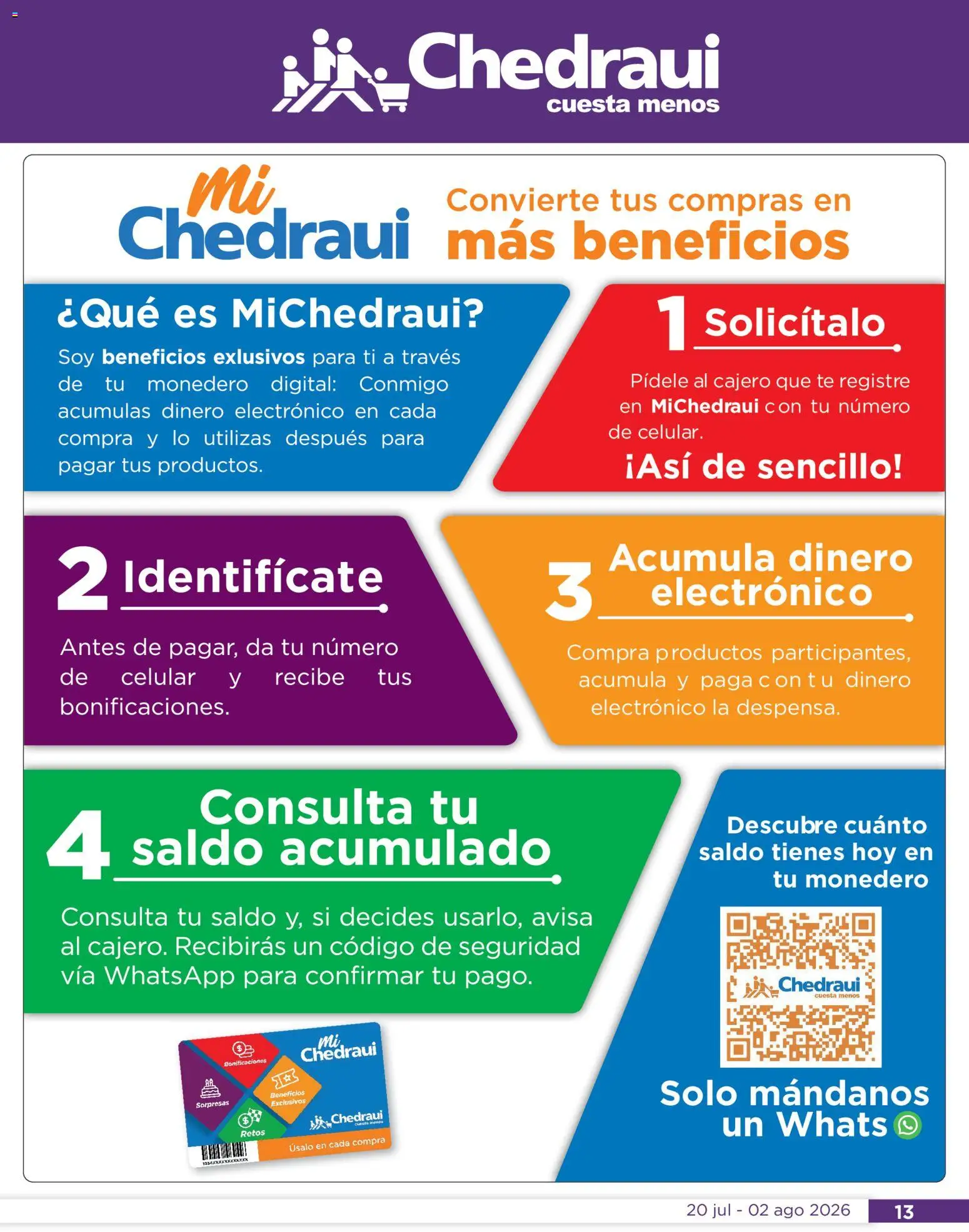 Nuevas ofertas de Chedraui válidas en toda la República Mexicana desde el 20/07/2026. ¡Encuentra las mejores ofertas en Chedraui folleto Por Ti ofertones! | Página: 13 | Productos: Monedero, Té