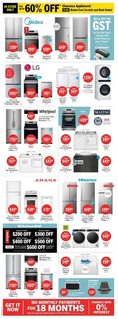 Preview of The Brick weekly flyer / circulaire from shop The Brick valid from Sep 25, 2026 | Page: 16 | Products: Dryer, Dishwasher, Food, Ice