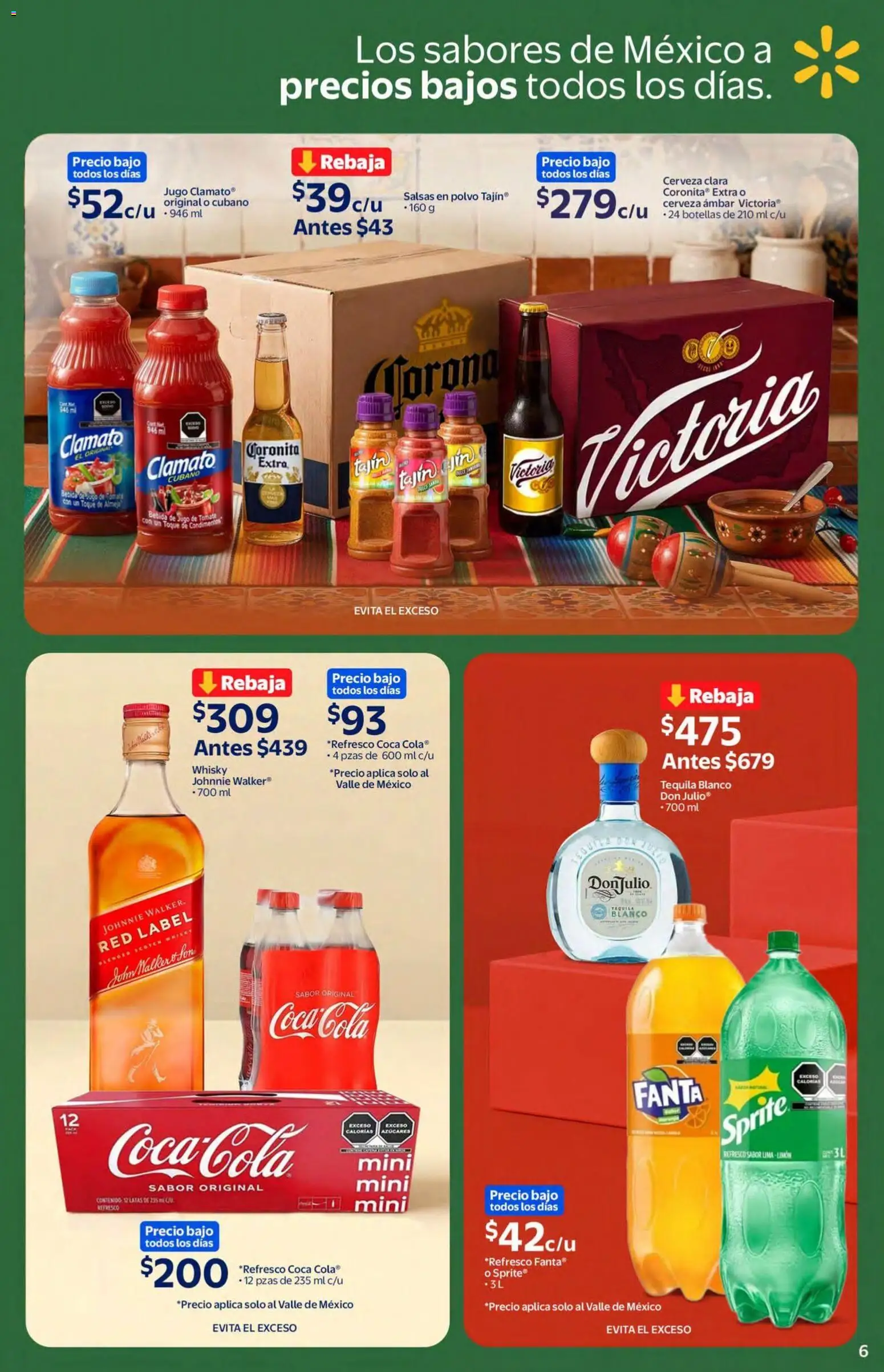 Nuevas ofertas de Walmart válidas en toda la República Mexicana desde el 02/09/2026. ¡Encuentra las mejores ofertas en Walmart folleto Celebra el orgullo mexicano con todo lo que nos une! | Página: 6 | Productos: Fanta, Refresco, Lima, Whisky