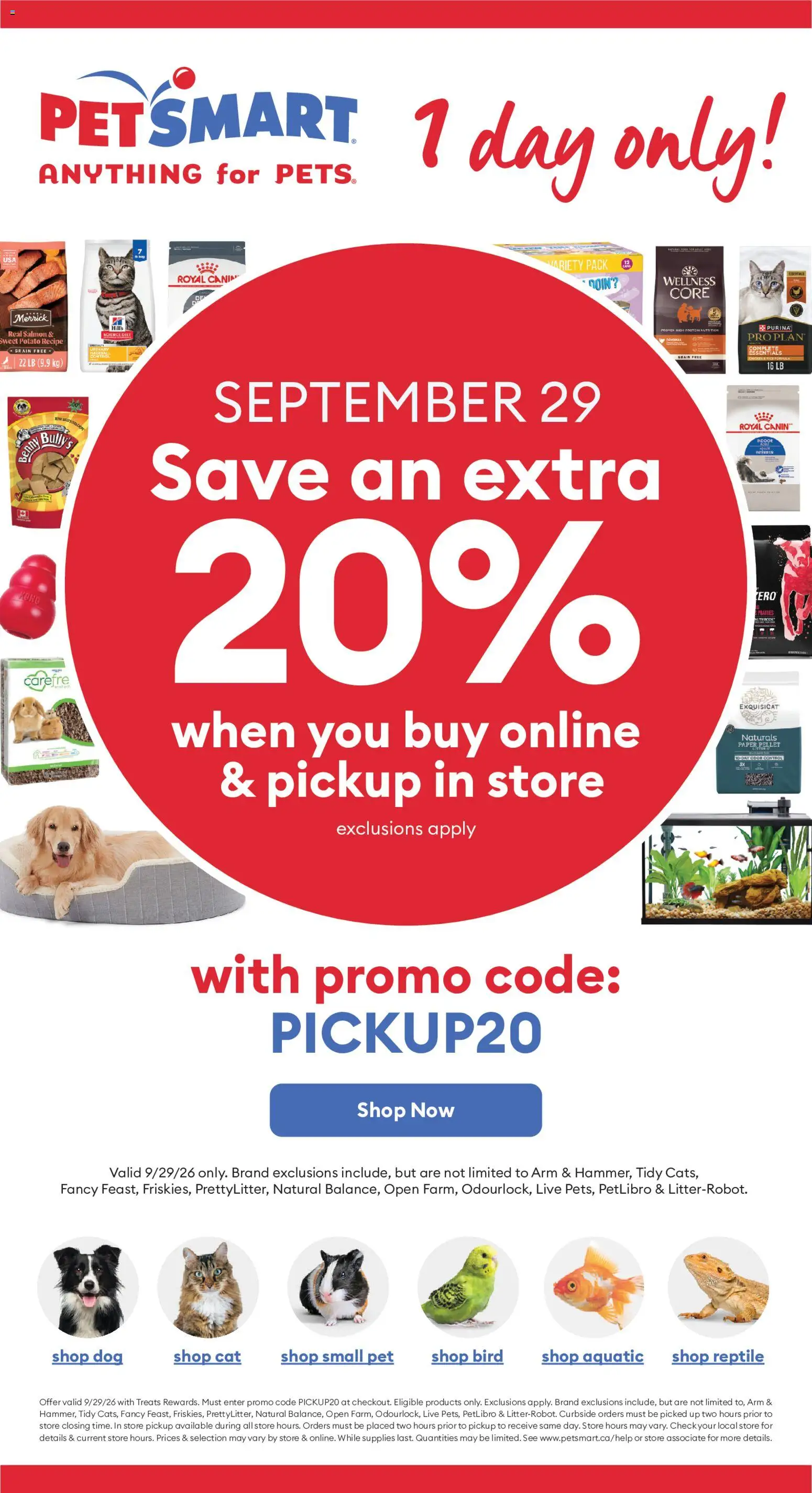 Petsmart flyer valid from Sep 29, 2026 | Page: 1
