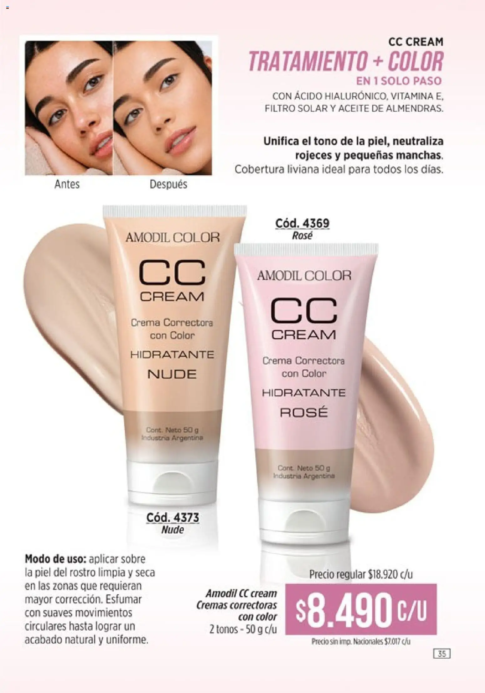 Amodil - Campaña 11 │ válido desde el 01.07.2026 | Página: 35 | Productos: Sobre, Aceite, Crema