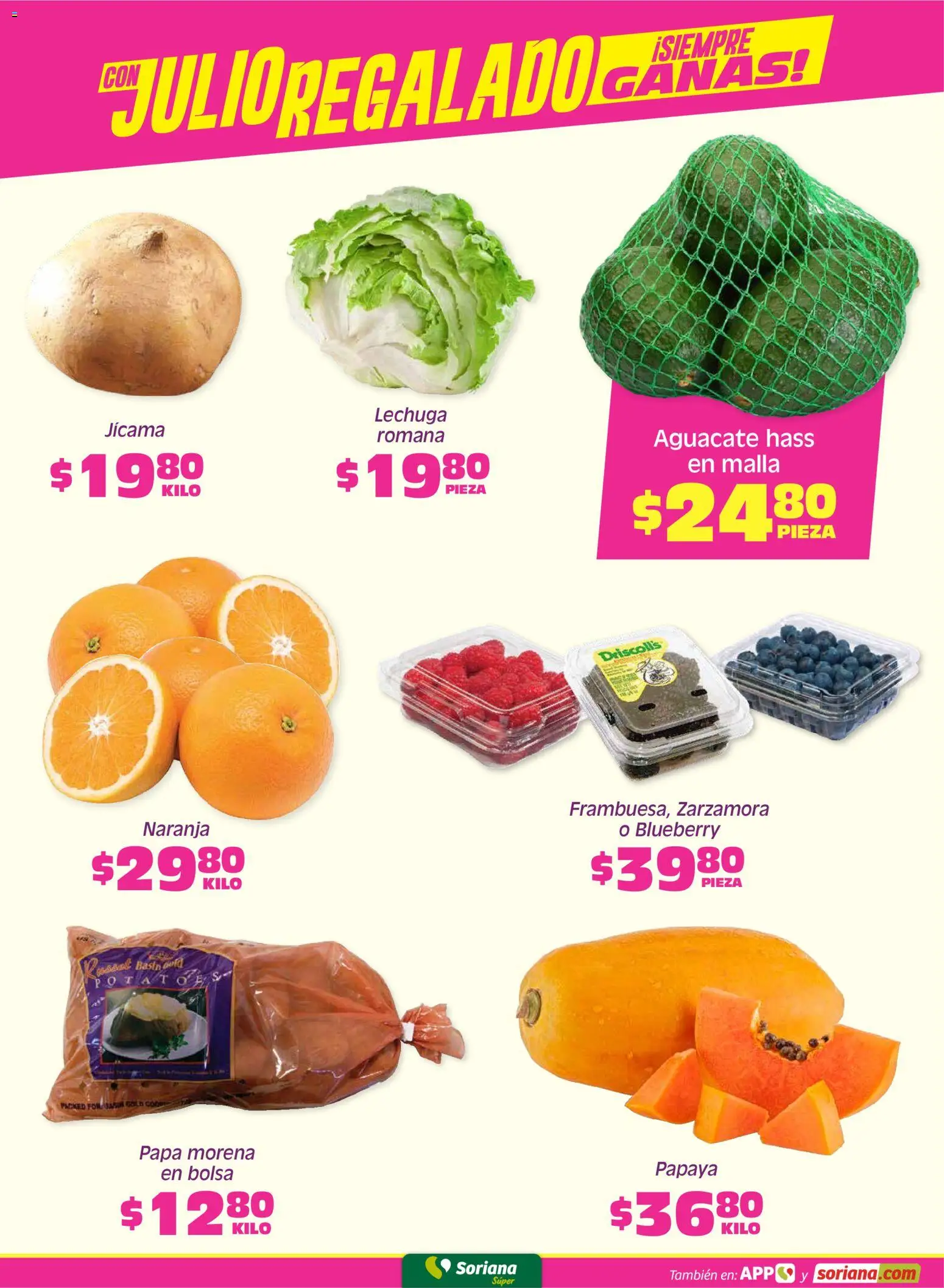 Nuevas ofertas de Soriana válidas en toda la República Mexicana desde el 22.05.2026. ¡Encuentra las mejores ofertas en Soriana Fin de Semana Súper: Saltillo y Torreón! | Página: 2 | Productos: Papa, Bolsa, Aguacate, Malla