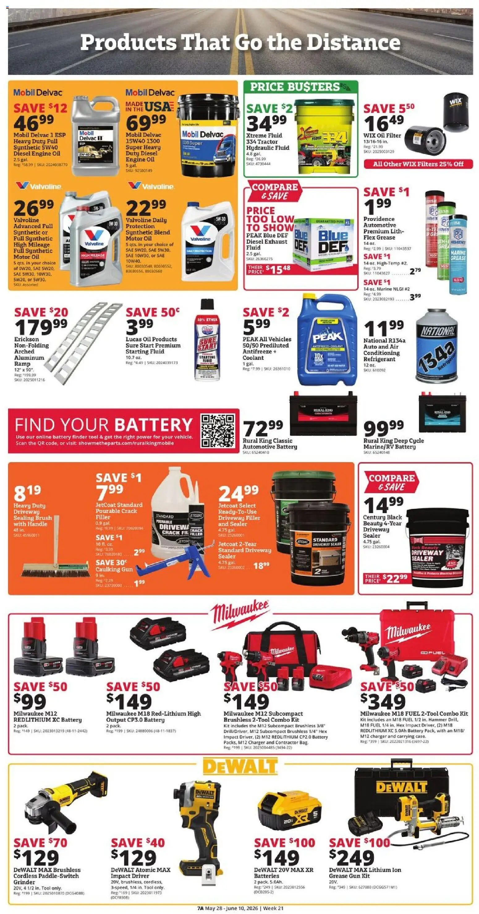 Rural King Weekly Ad - valid from 28.05.2026 | Page: 7 | Products: Ramp, Brush, Hammer, Oil filter