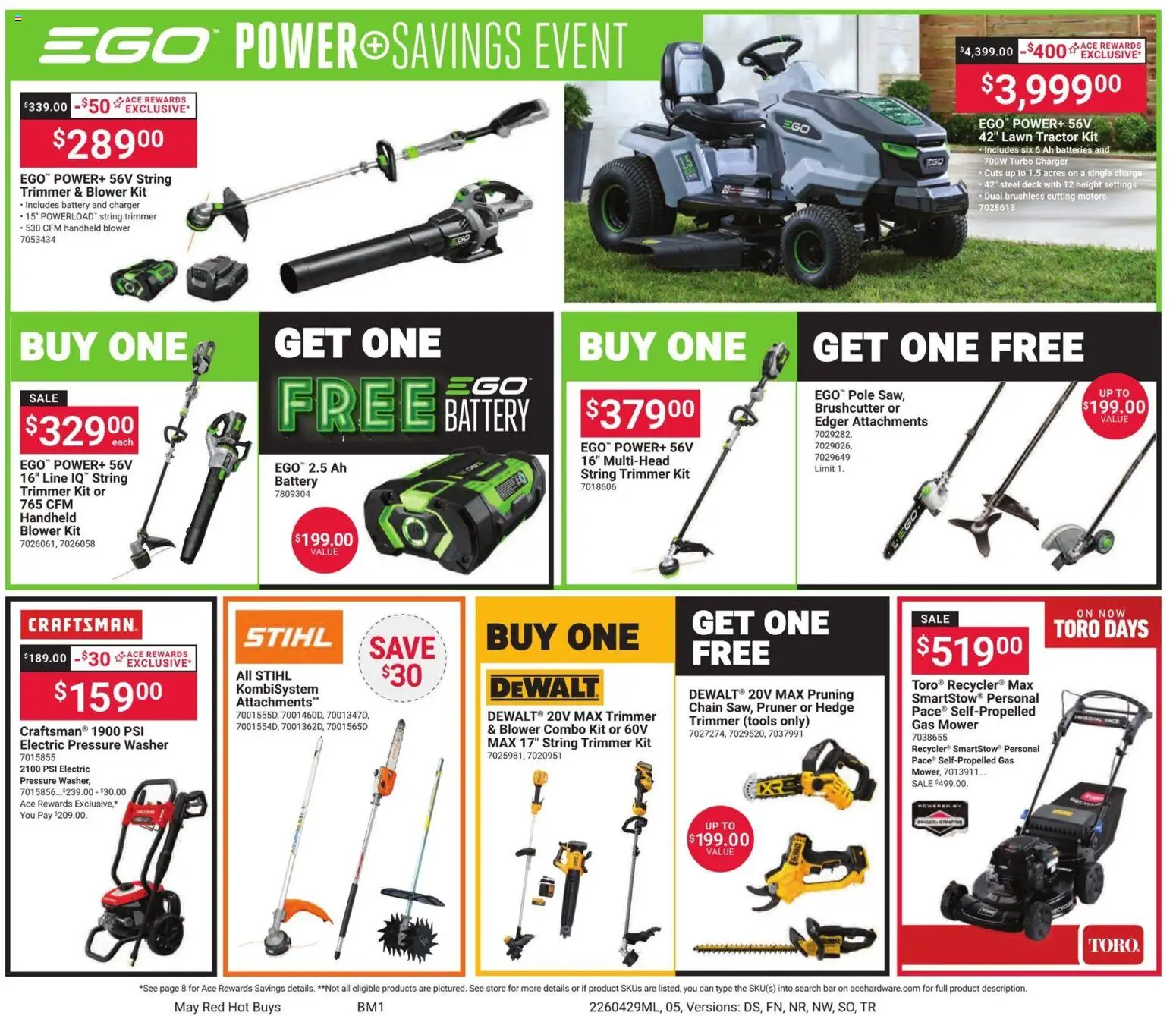 Giant Eagle Ace Ad - valid from 29.04.2026 | Page: 5 | Products: Pruner, Mower, Battery, Washer