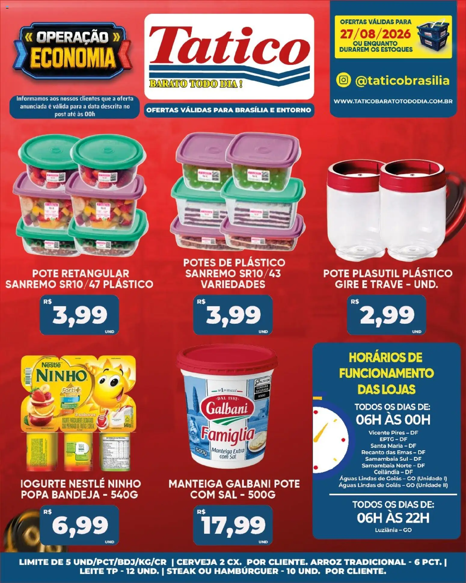 Tatico Folheto - válido de 28/08/2026 | Página: 37 | Produtos: Steak, Manteiga, Arroz, Hambúrguer