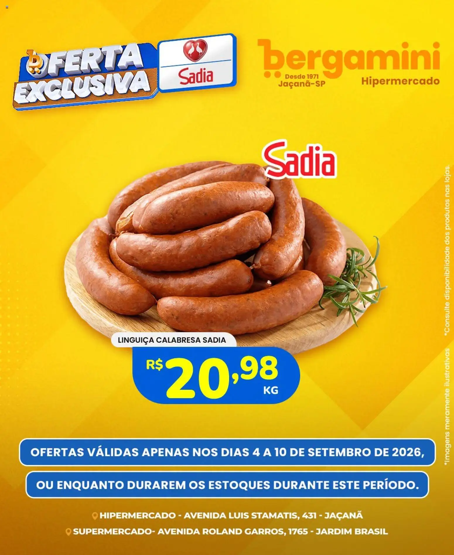 Supermercado Bergamini Folheto - válido de 04/09/2026 | Página: 6 | Produtos: Linguiça