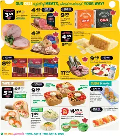Preview of Thrifty Foods weekly flyer / circulaire from shop Thrifty Foods valid from Jul 2, 2026 | Page: 5 | Products: Turkey, Oven, Salami, Chicken