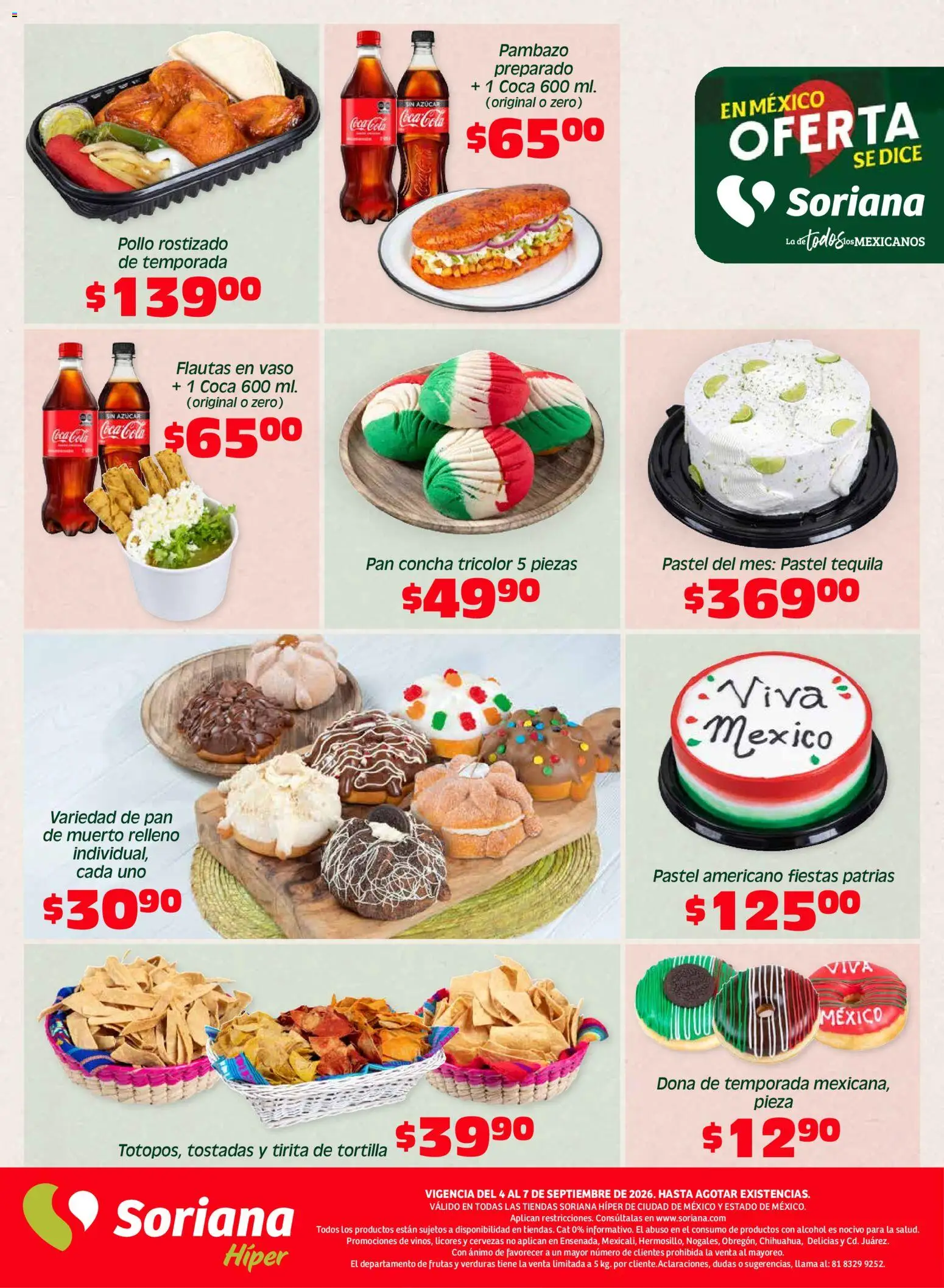 Nuevas ofertas de Soriana válidas en toda la República Mexicana desde el 04/09/2026. ¡Encuentra las mejores ofertas en Soriana folleto Fin de Semana Híper! | Página: 6