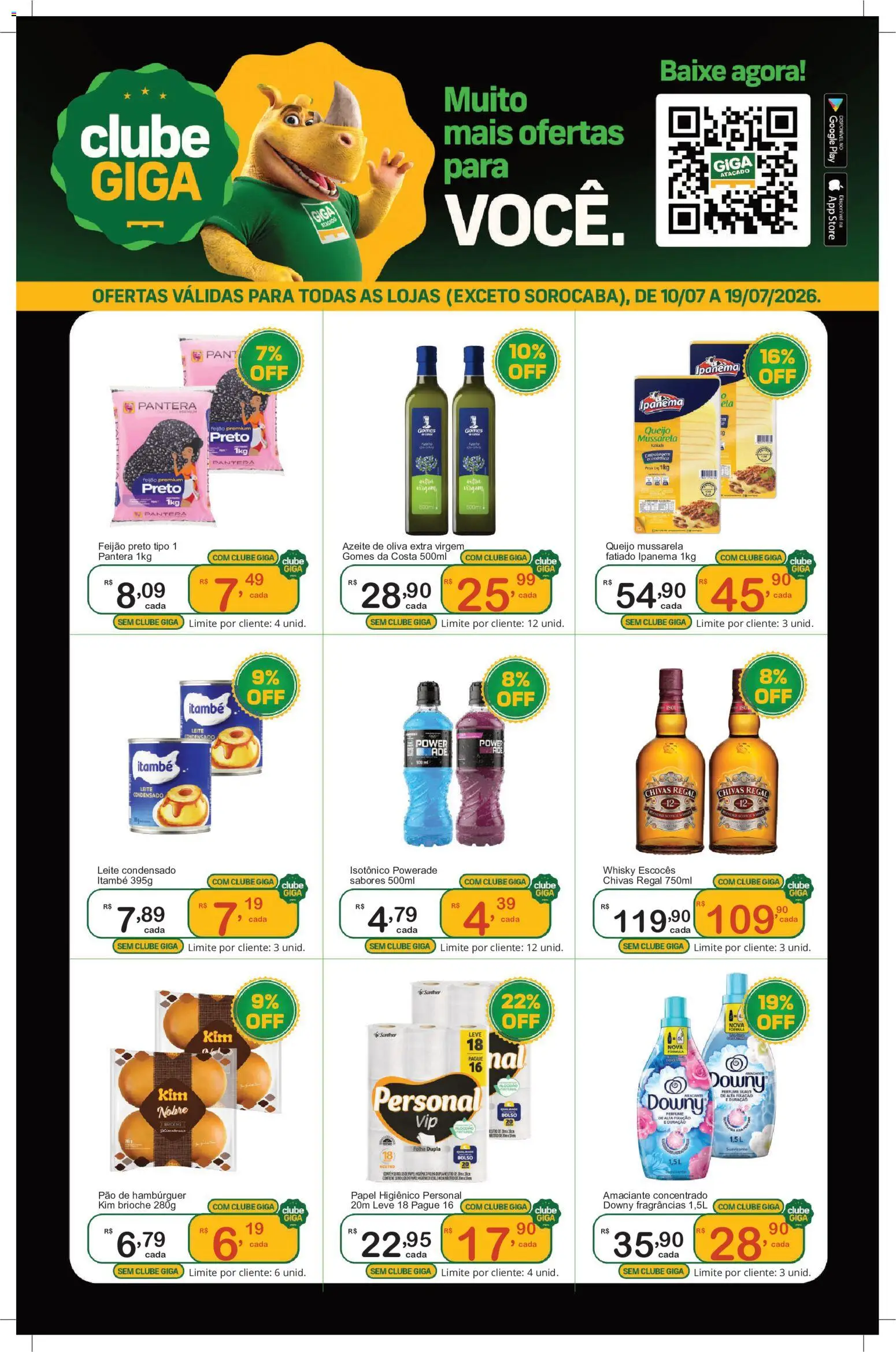 GIGA Atacado Folheto - válido de 10/07/2026 | Página: 1 | Produtos: Whisky, Leite, Queijo, Gomes da costa