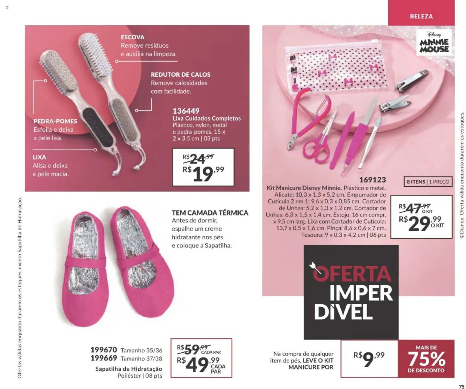 Avon Folheto - válido de 21/09/2026 | Página: 75 | Produtos: Escova, Alicate, Lixa, Cortador
